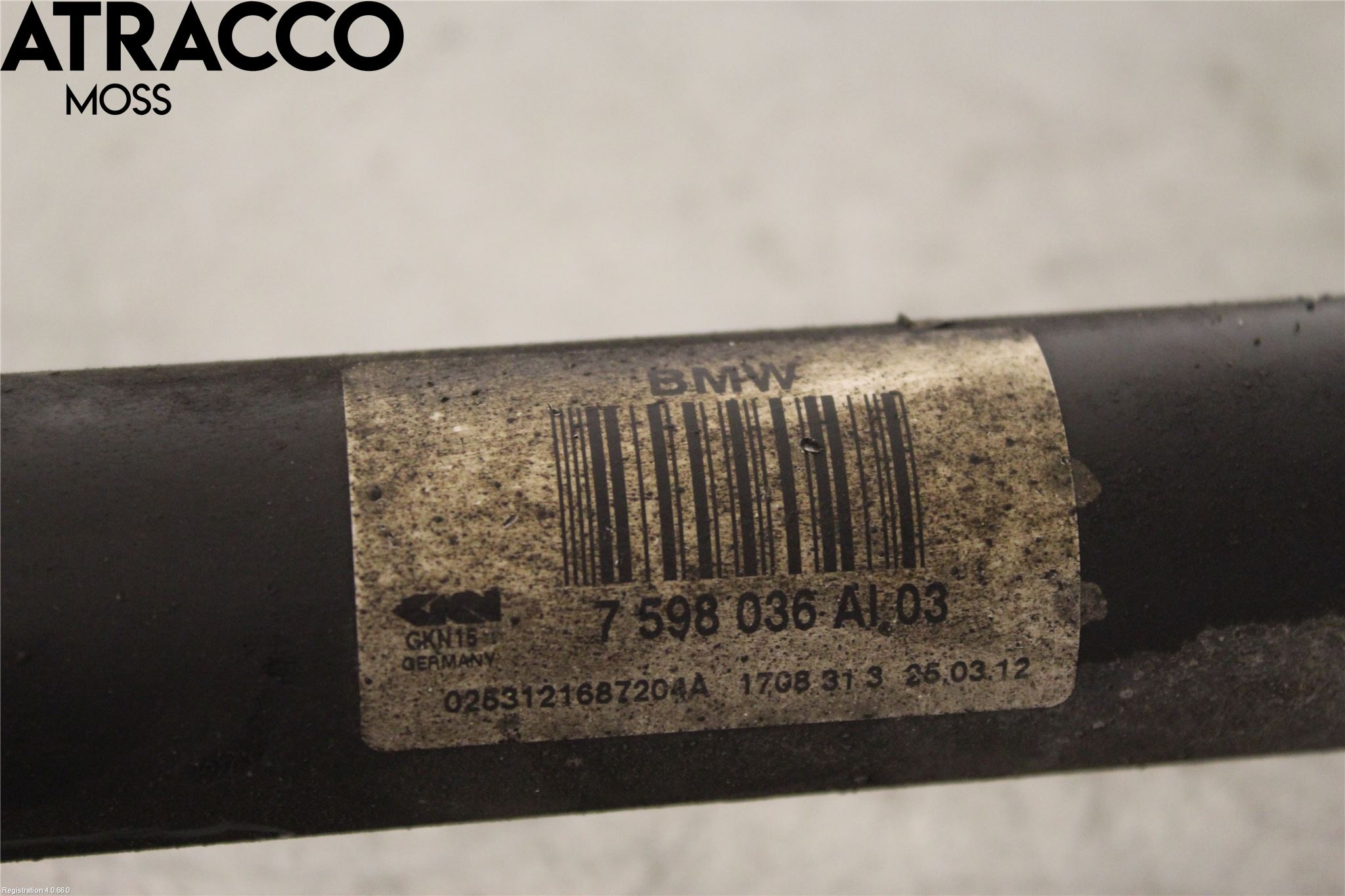 BMW X3 F25 10-17 Drivaxel Bak Höger