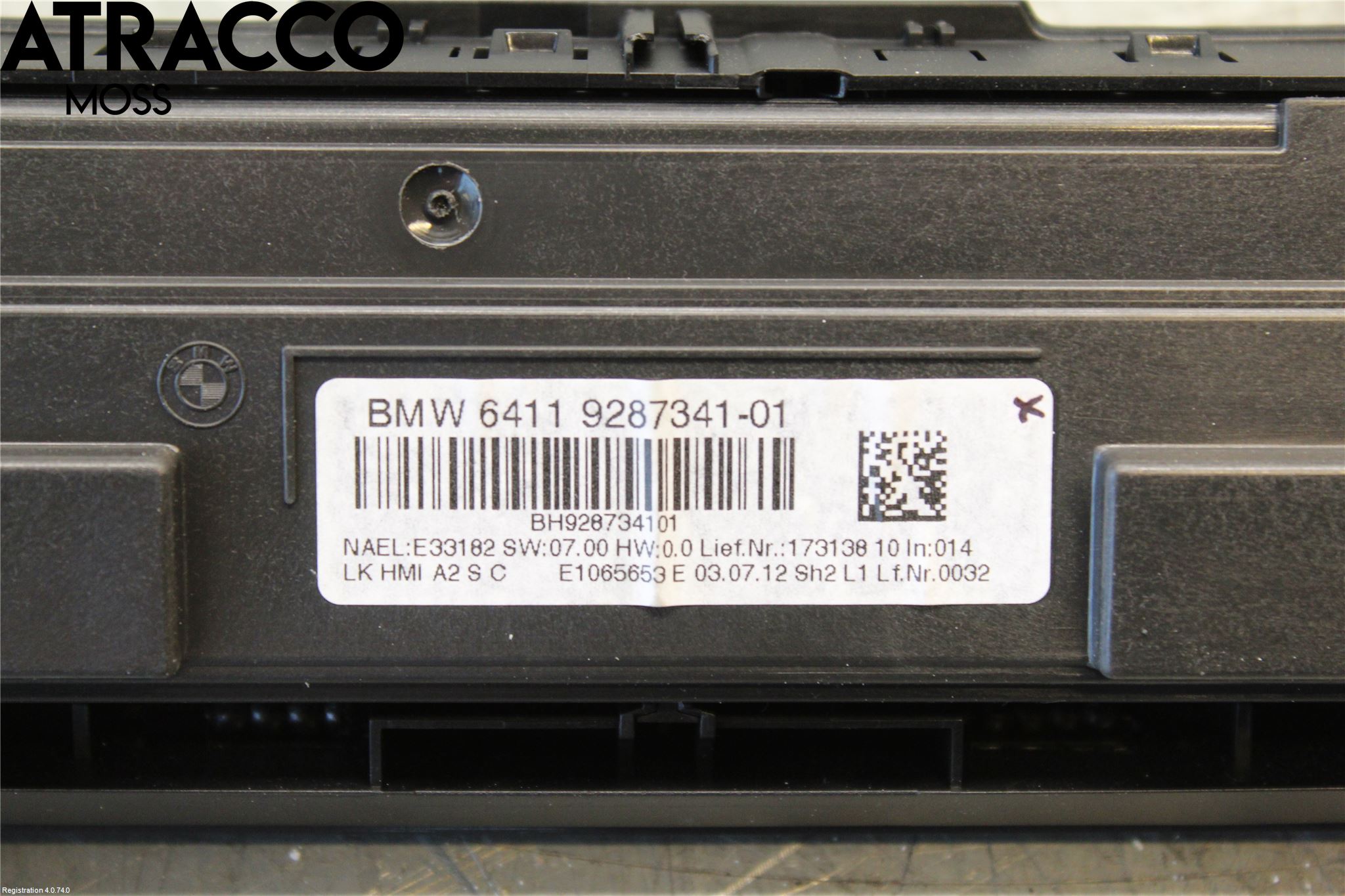 BMW 3 F30/F31/F80 12-19 Ac Styrenhet Ac Manöveren