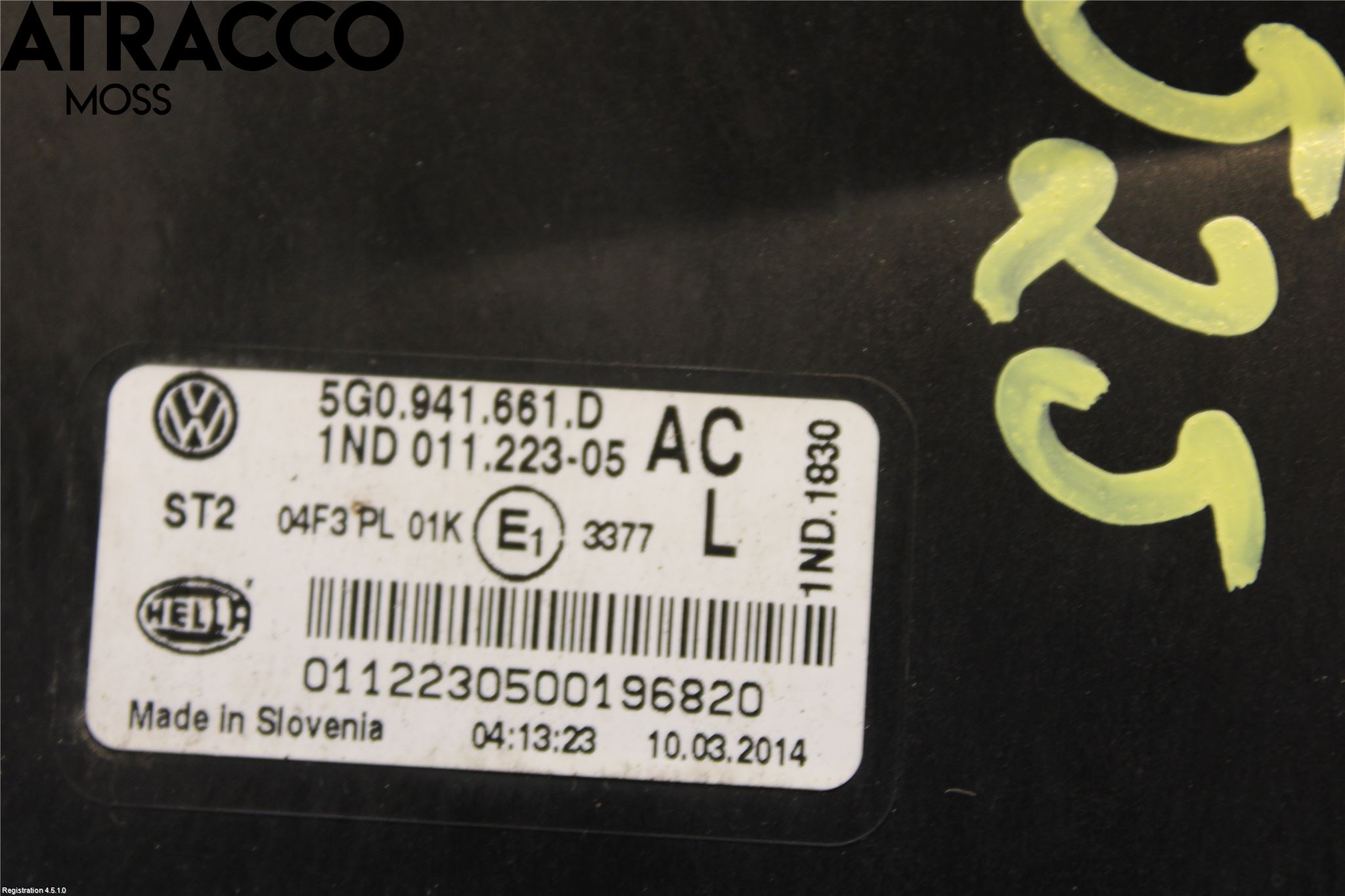 Volkswagen VW GOLF / E-GOLF VII 13-20 Dimljus-Varselljus Fram
