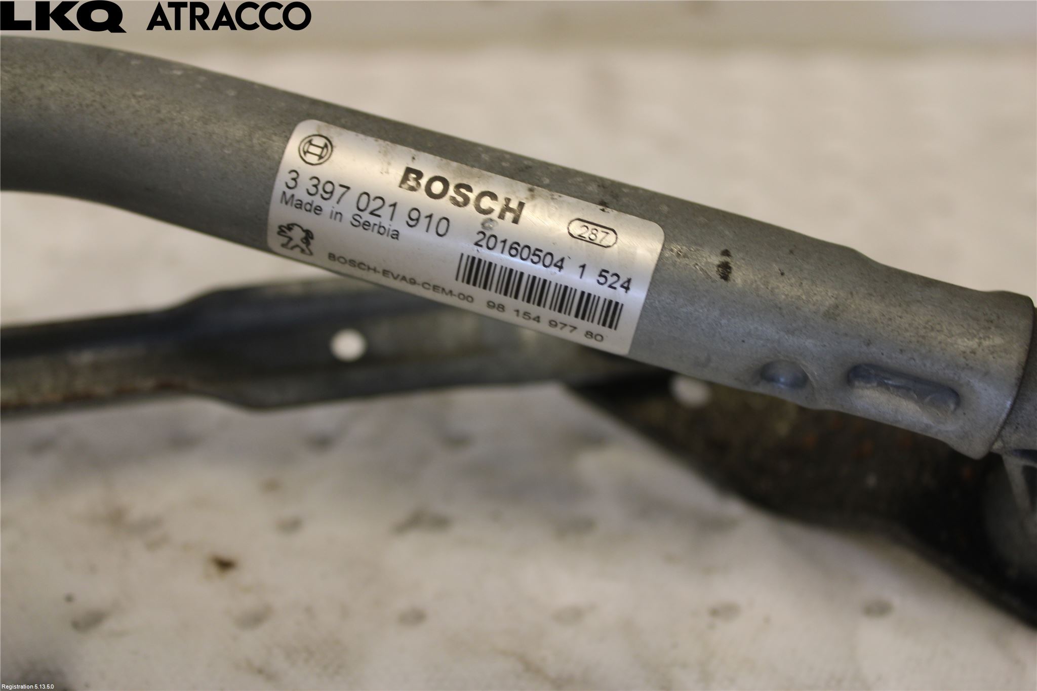 Peugeot 2008 13-20 Torkarmotor Vindruta
