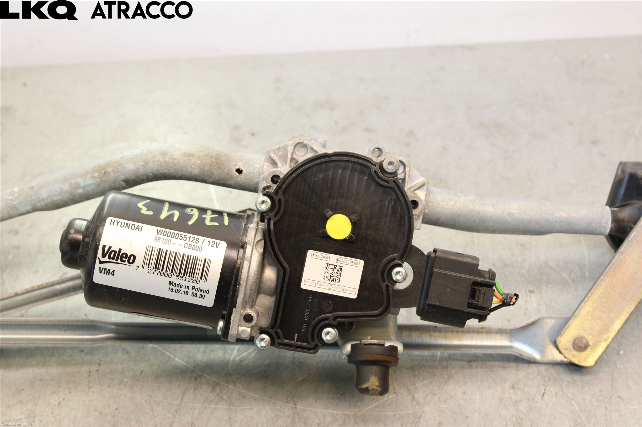 Hyundai i20 GB 15-20 Torkarmotor Vindruta