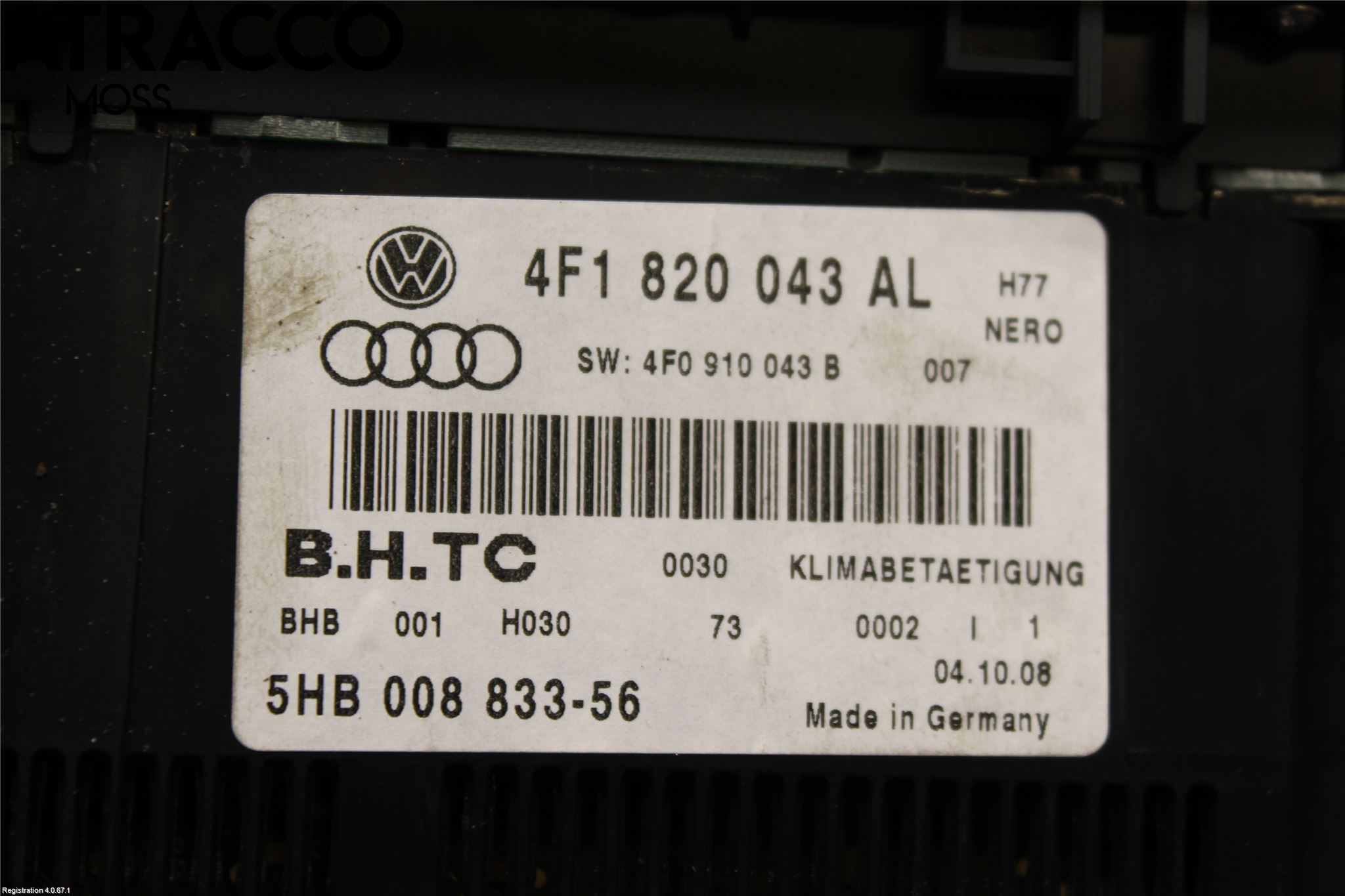 Audi A6/S6     05-11 Ac Styrenhet Ac Manöveren