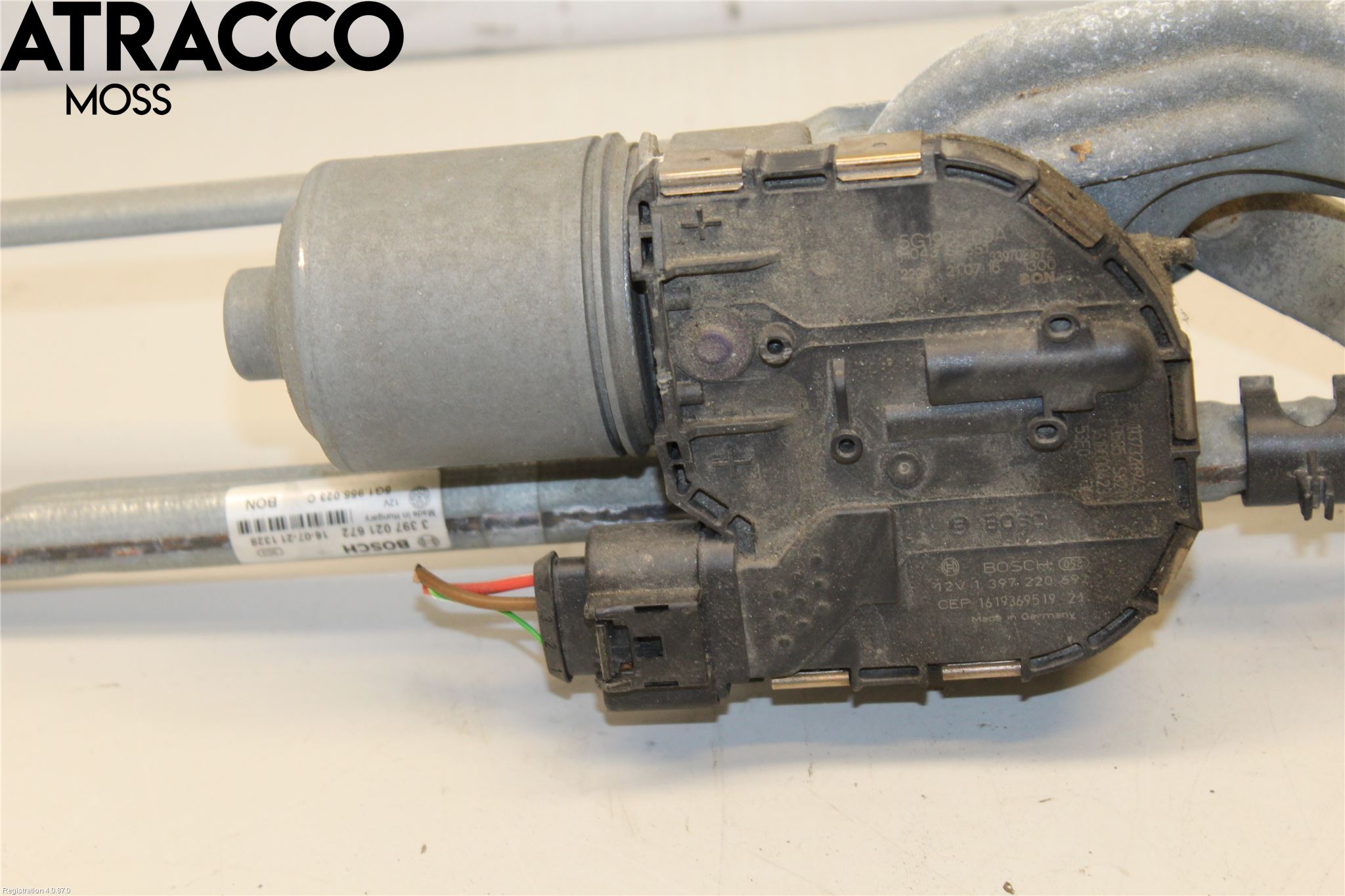Volkswagen VW GOLF / E-GOLF VII 13-20 Torkarmotor Vindruta