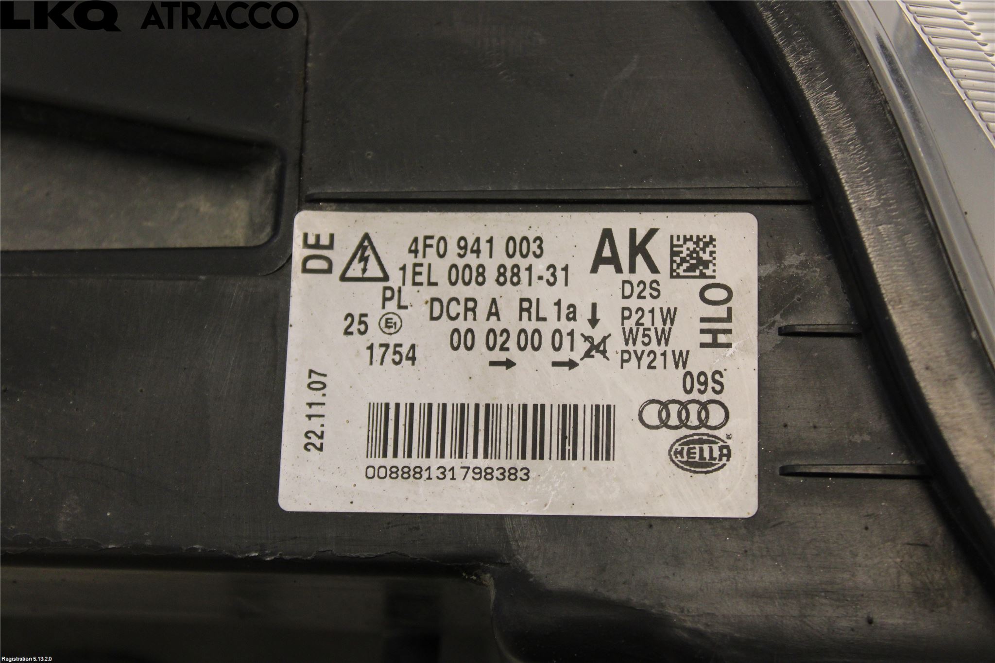 Audi A6/S6     05-11 Strålkastare Vänster