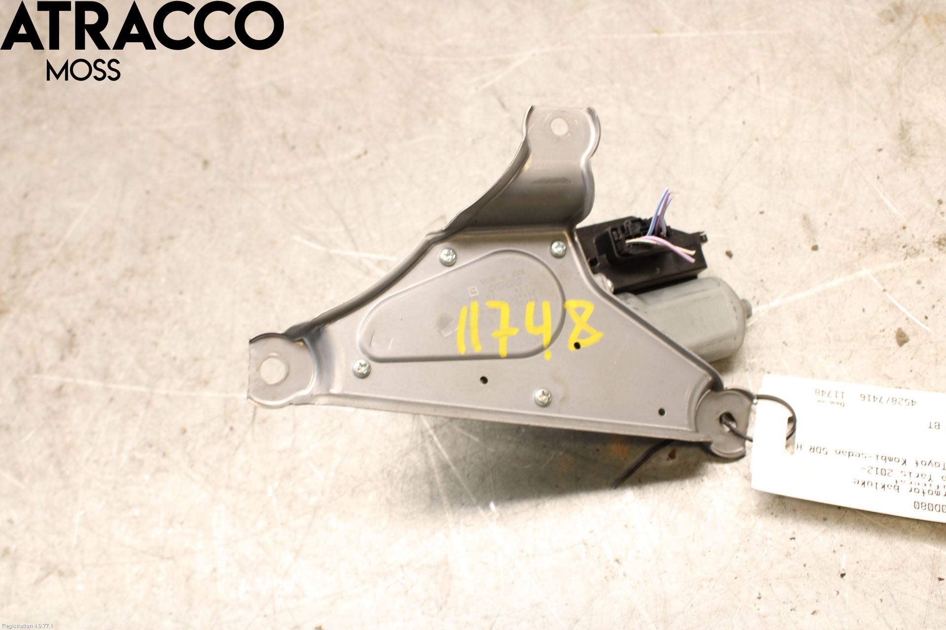 Toyota YARIS XP130 12-14 Torkarmotor Baklucka