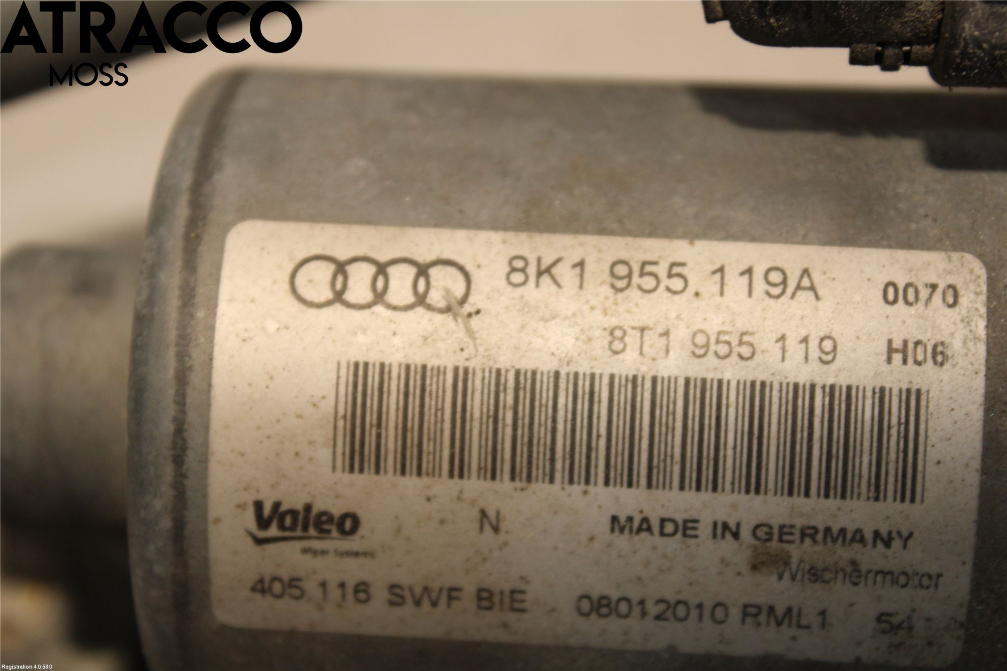 Audi A4 ALLROAD 09-16 Torkarmotor Vindruta