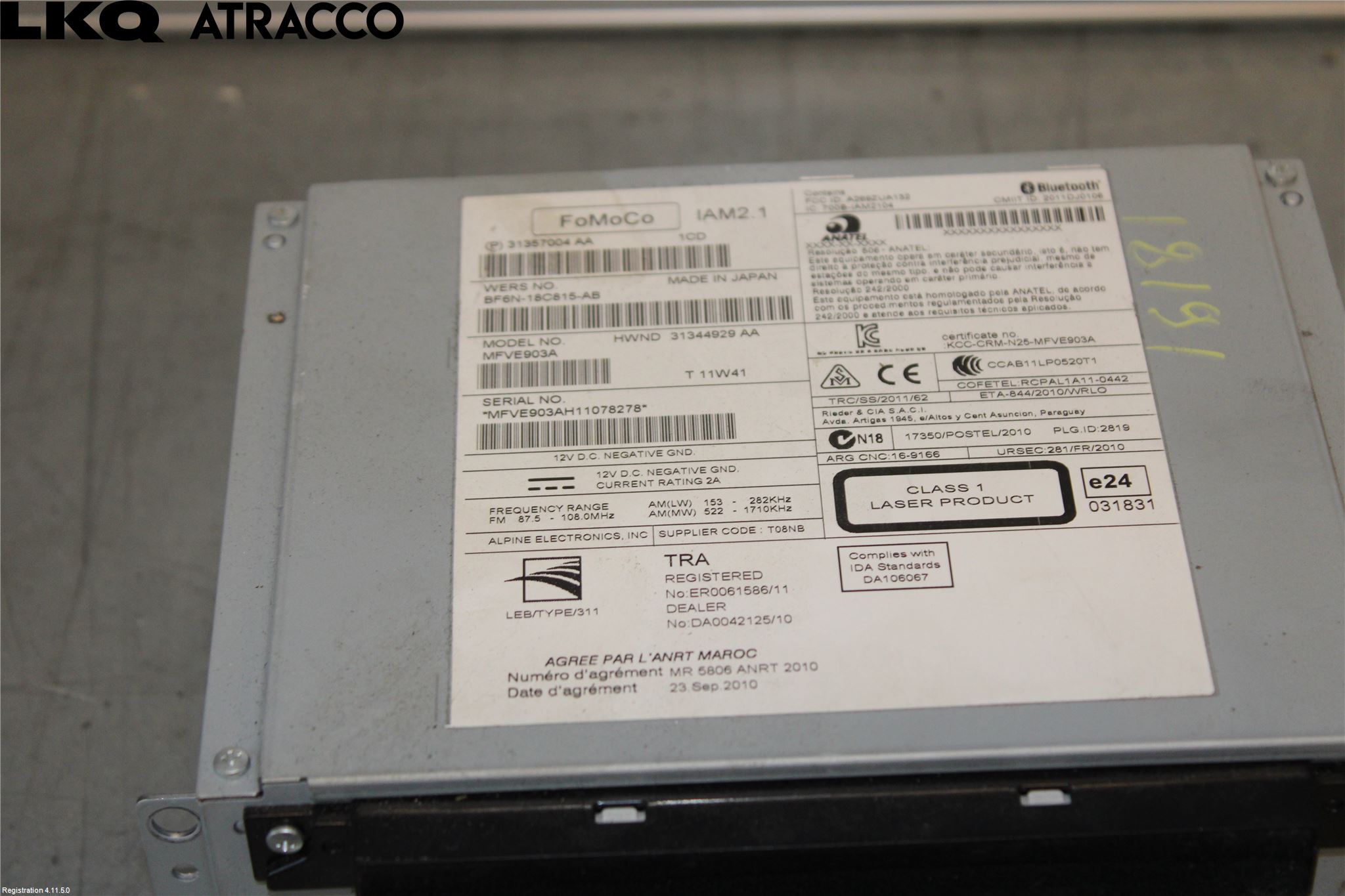 Volvo V60 11-13 Radio