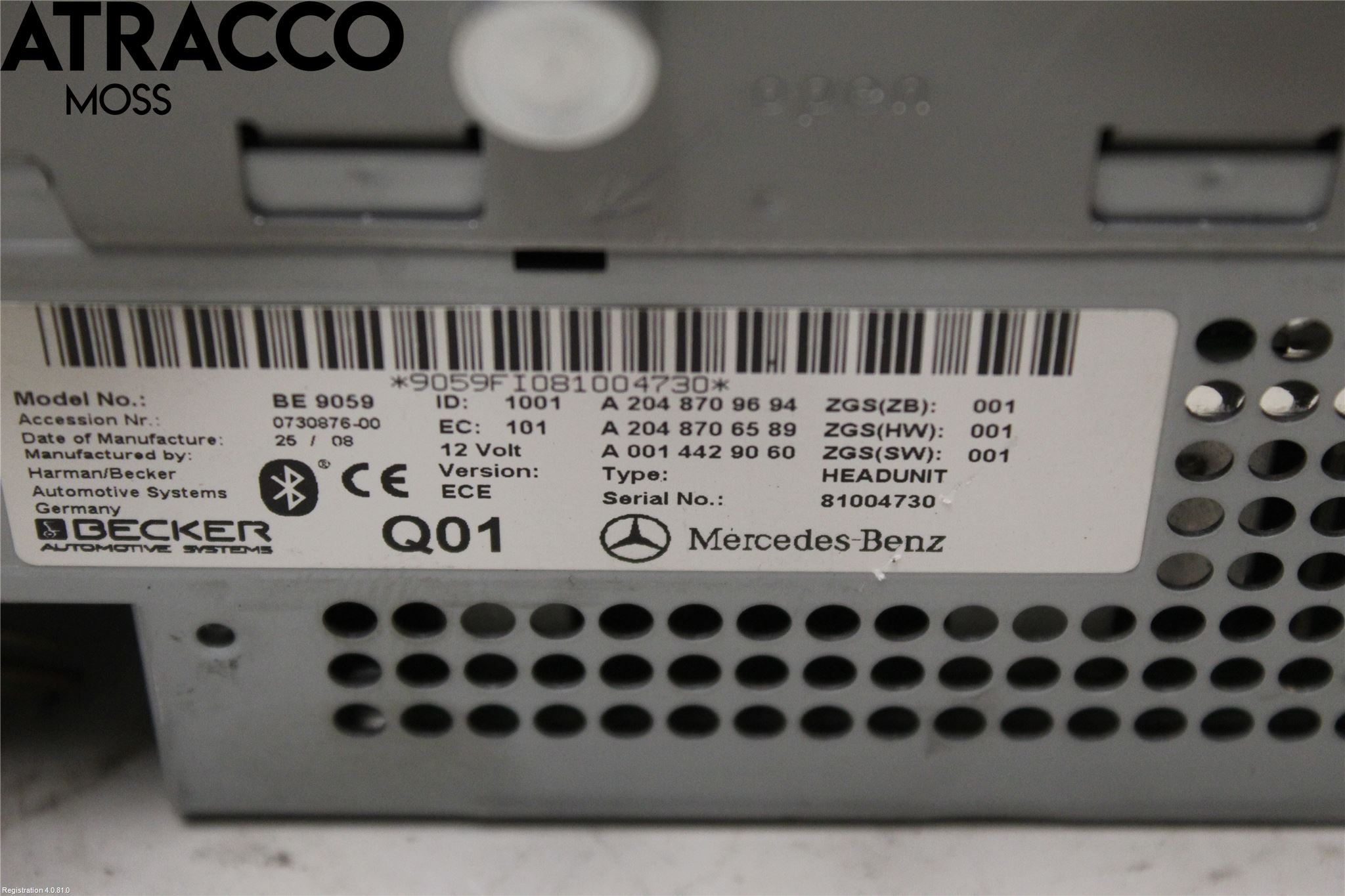Mercedes-Benz MB C-KLASS (W204) 07-15 Radio