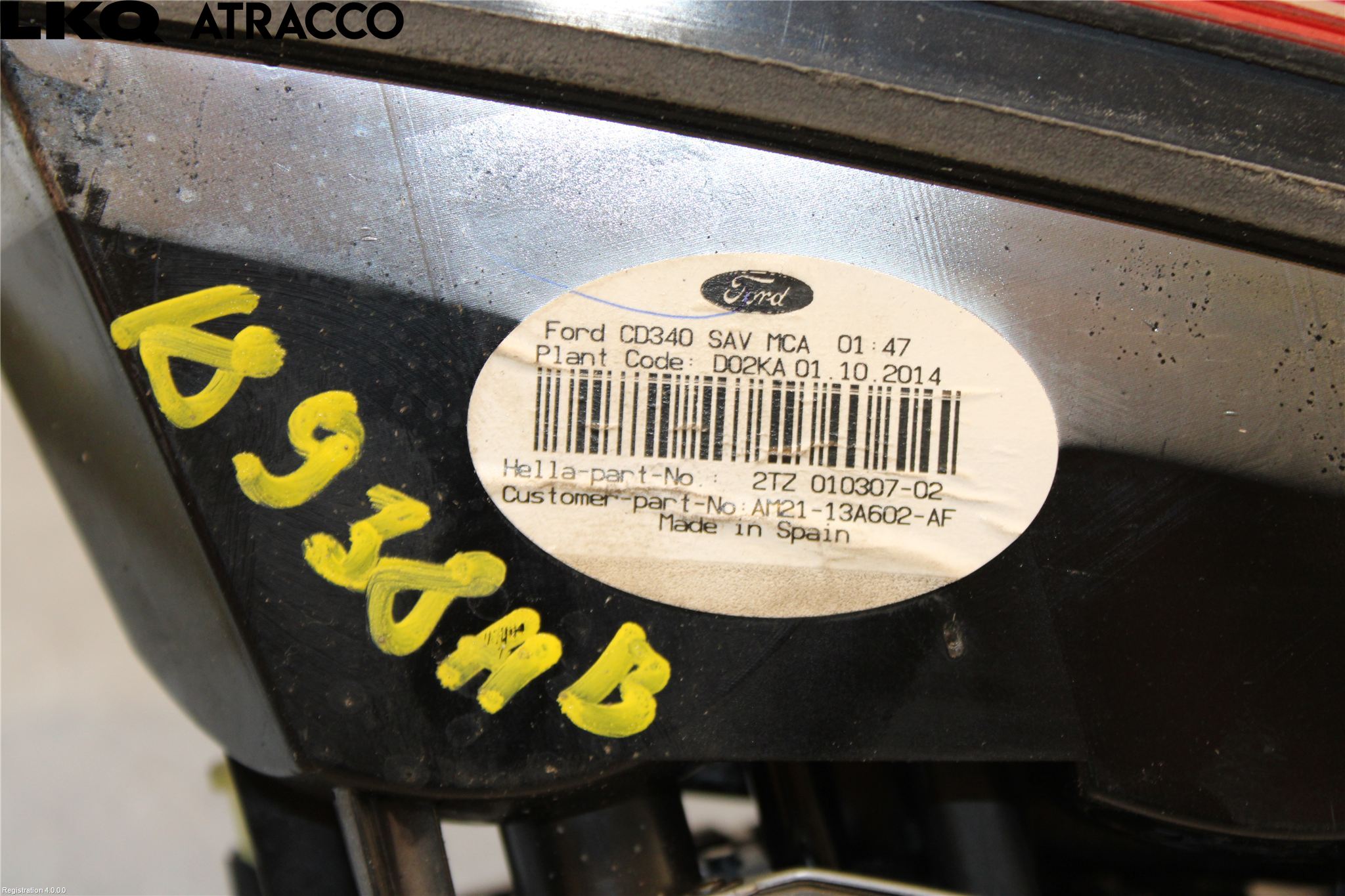 Ford S-MAX 06-15 Bakljus Lucka Hö