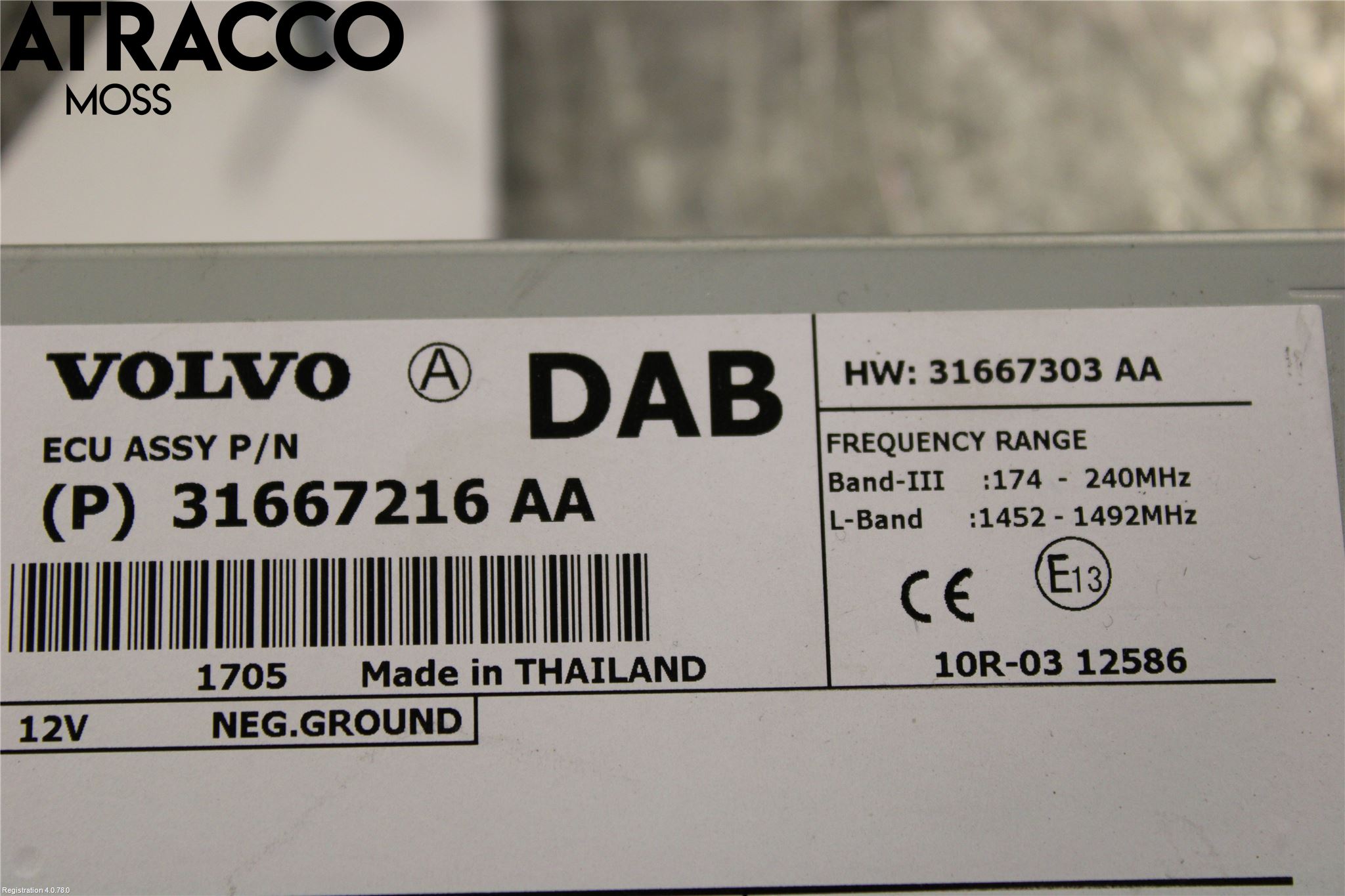 Volvo V40 12-19 Radio Övrigt