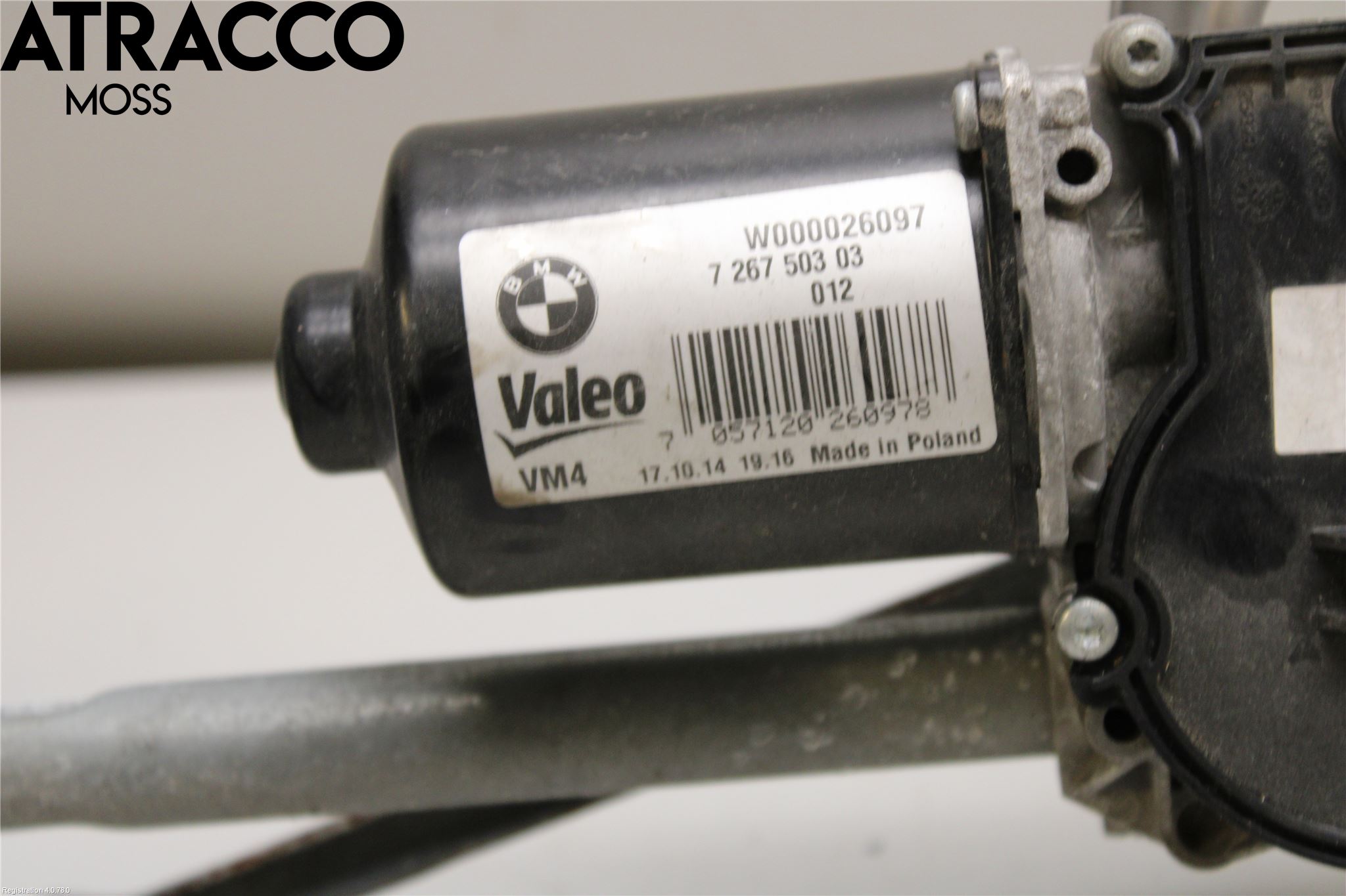 BMW 3 F30/F31/F80 12-19 Torkarmotor Vindruta