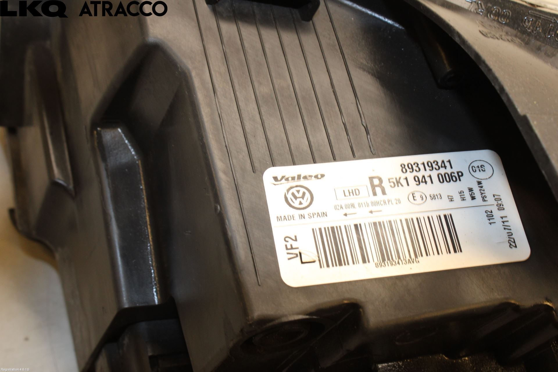 Volkswagen VW GOLF VI 09-13 Strålkastare Höger