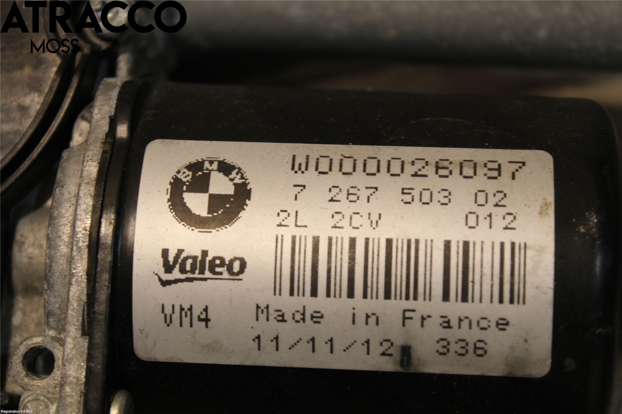 BMW 3 F30/F31/F80 12-19 Torkarmotor Vindruta