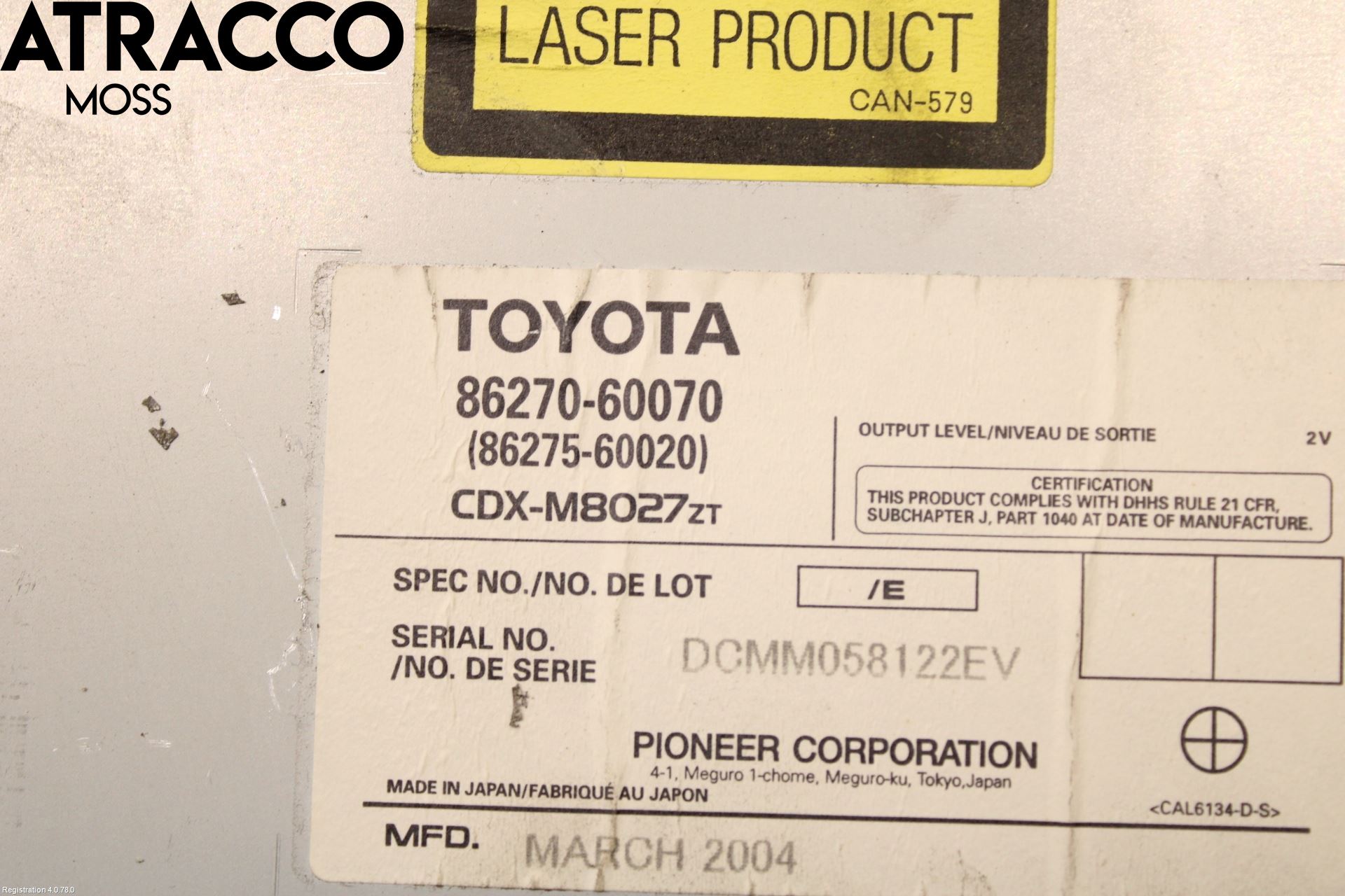 Toyota LANDCRUISER J120 02-09 Cd Växlare