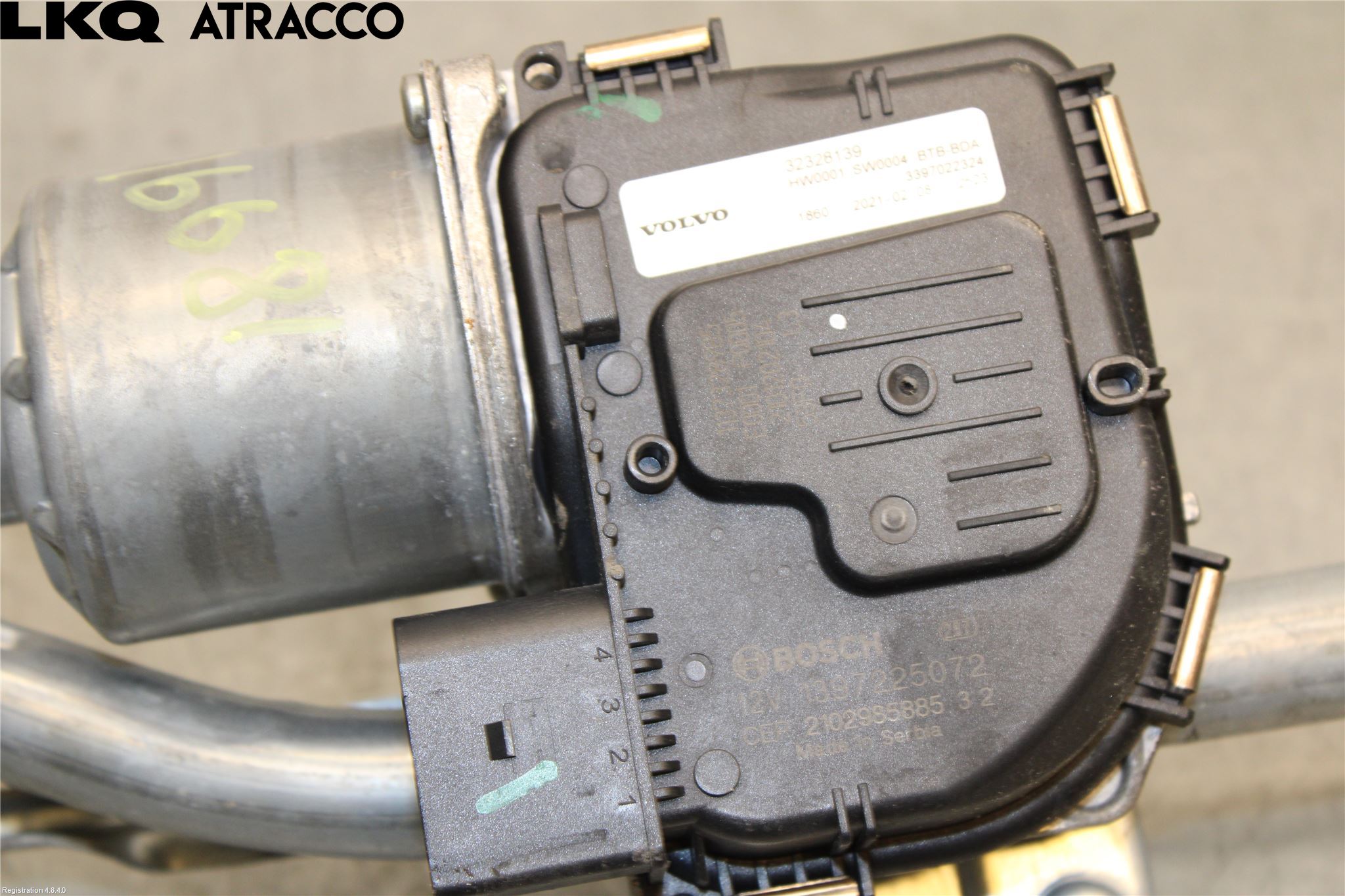 Volvo XC40/RECHARGE 18- Torkarmotor Vindruta