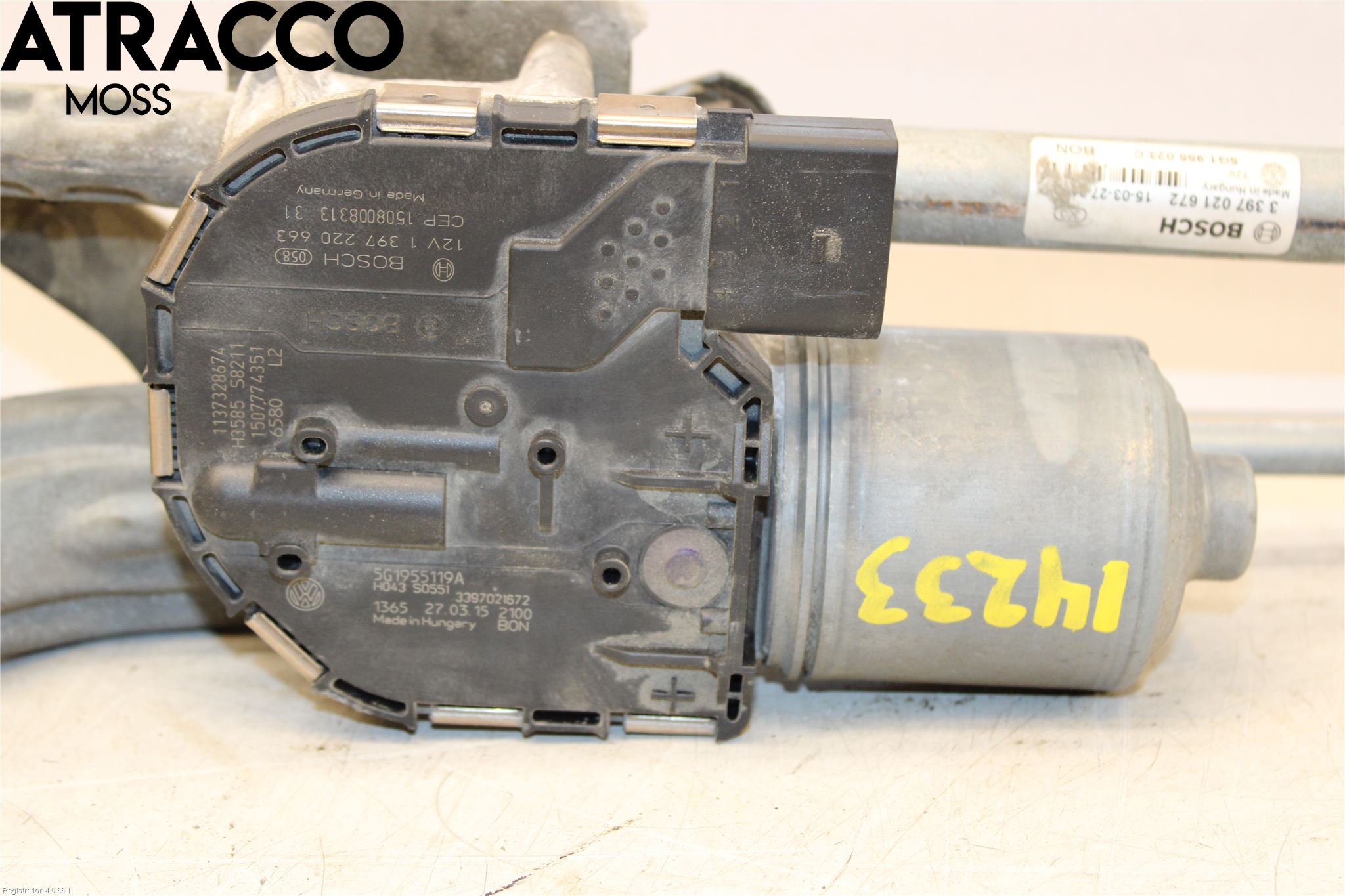 Volkswagen VW GOLF / E-GOLF VII 13-20 Torkarmotor Vindruta
