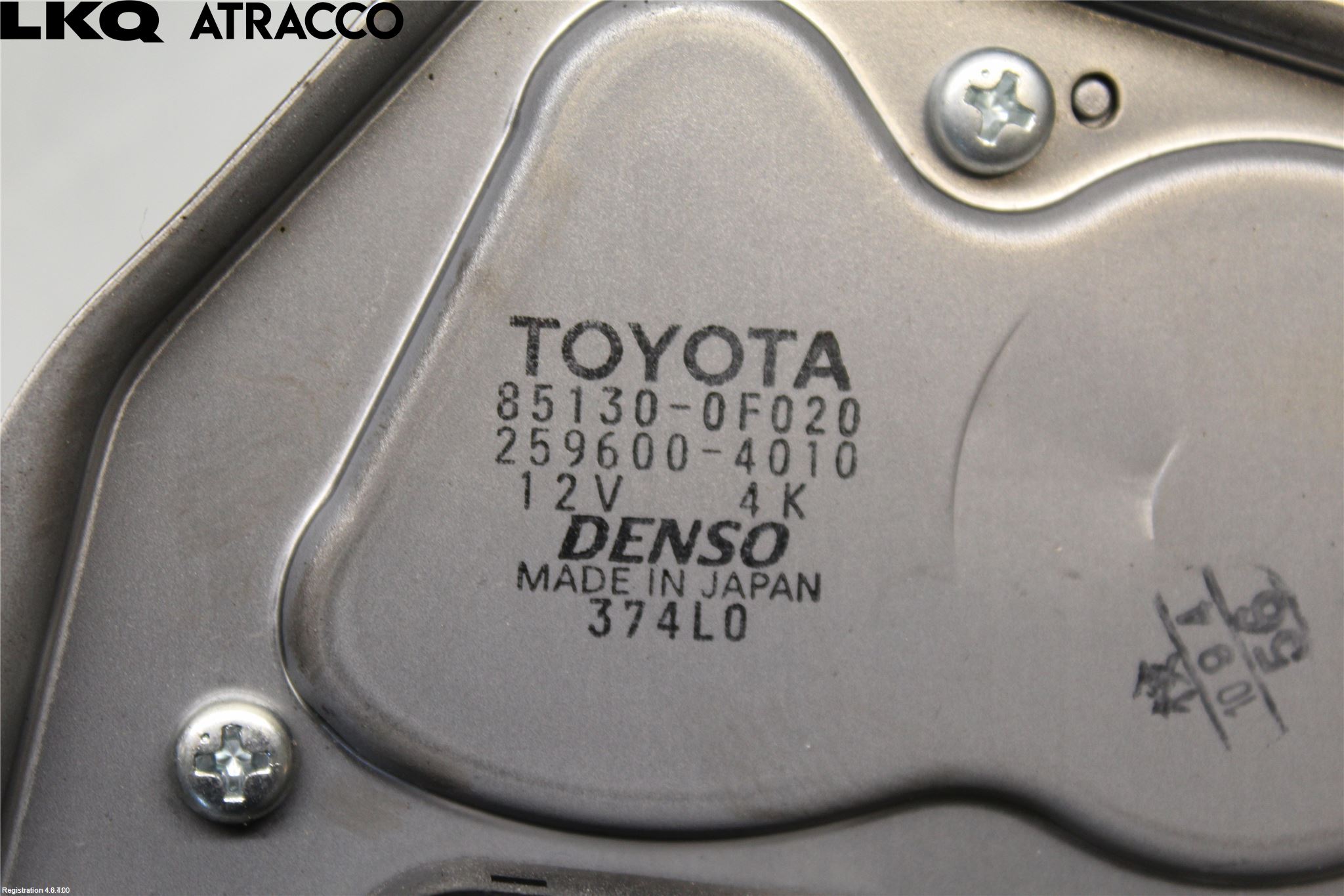 Toyota COROLLA VERSO 08-09 Torkarmotor Baklucka