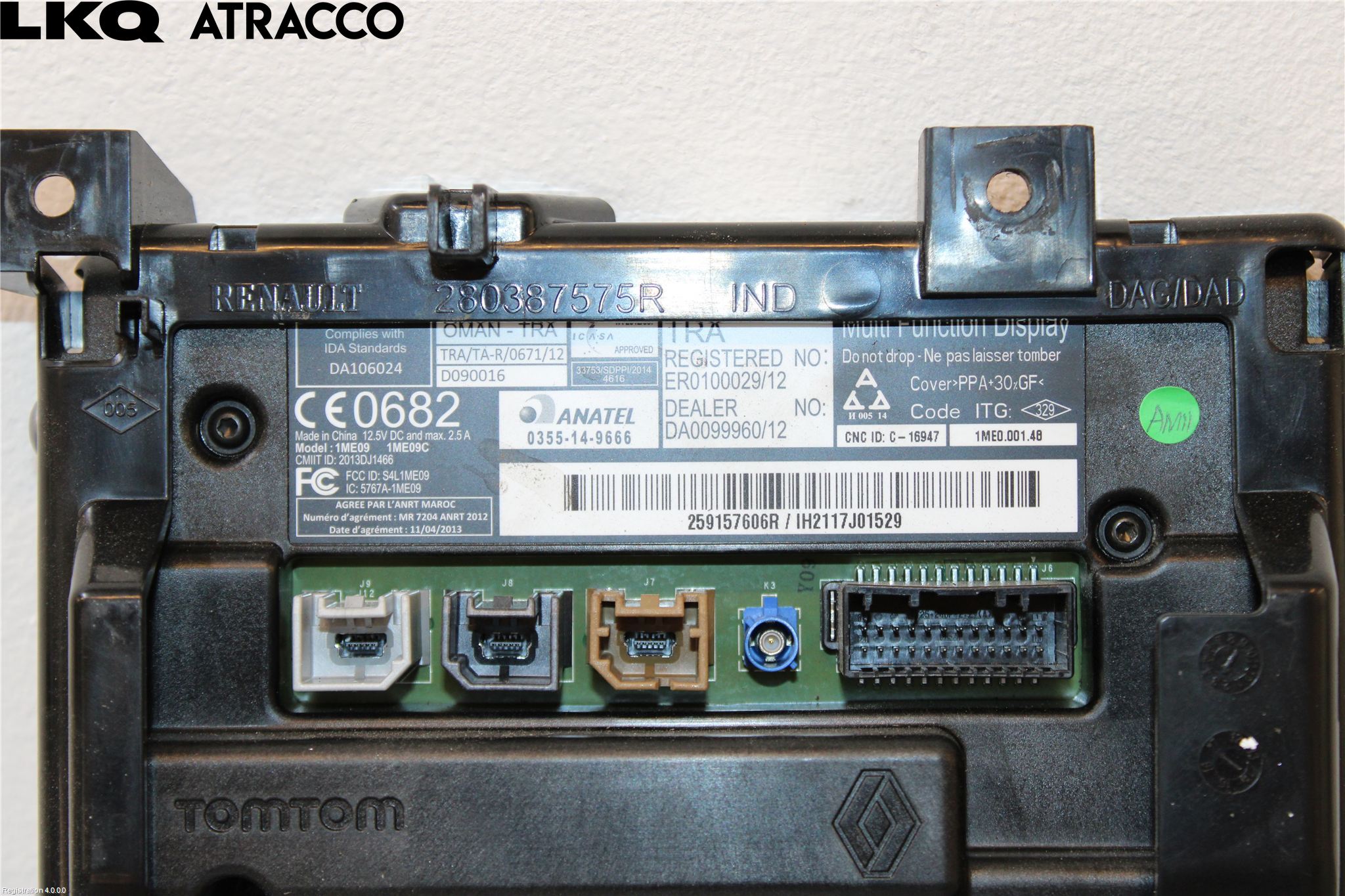 Renault CAPTUR 13-19 Multifunktionsdisplay