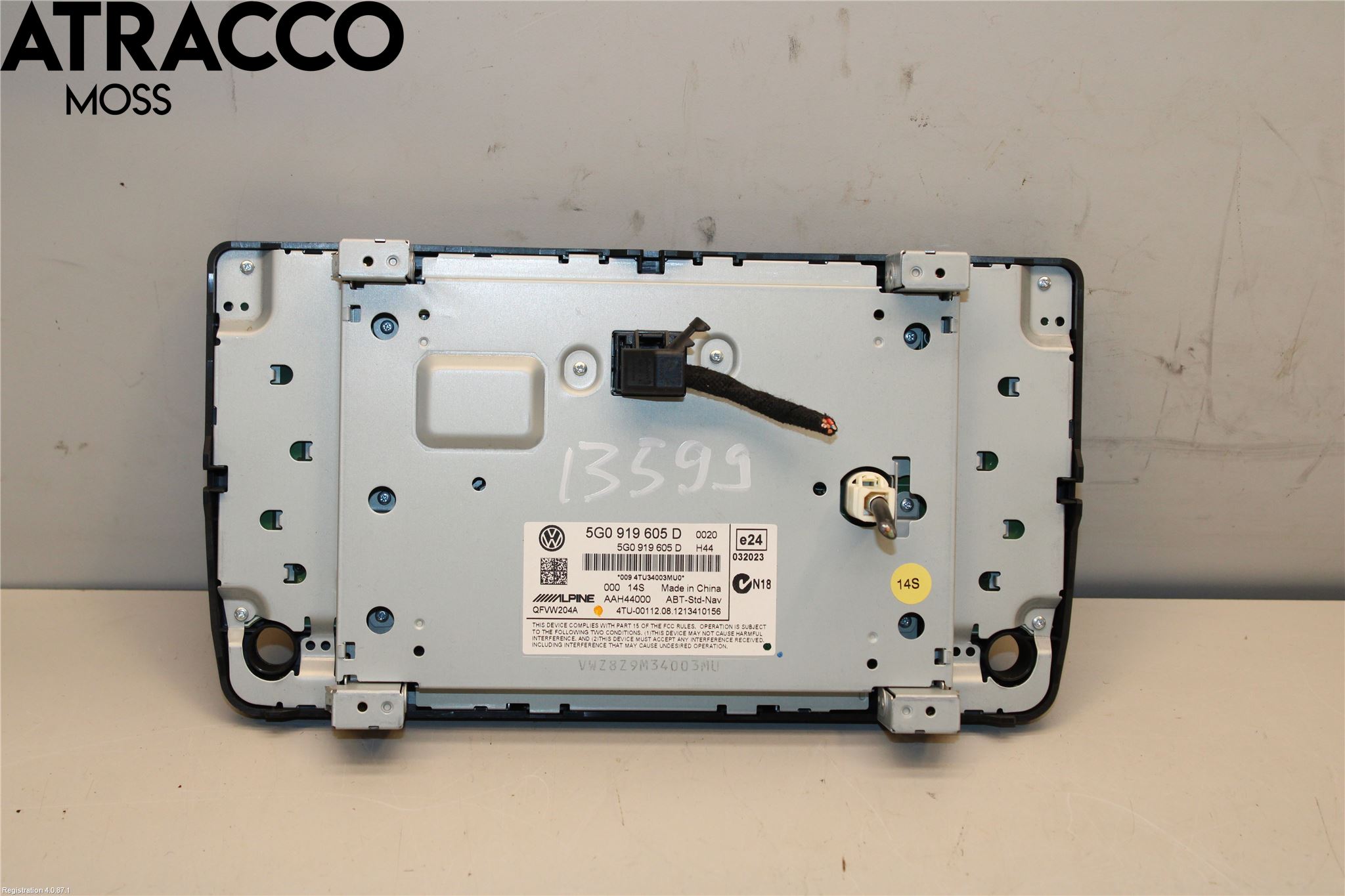 Volkswagen VW GOLF / E-GOLF VII 13-20 Multifunktionsdisplay
