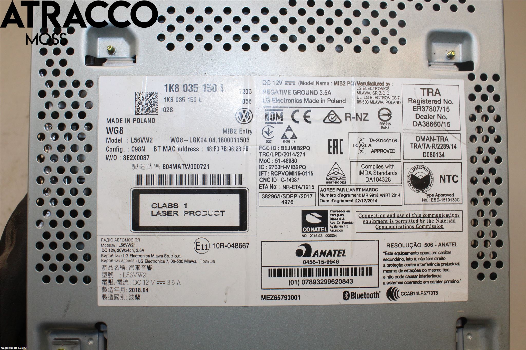 Volkswagen VW CADDY 16-20 Cd Radio - Multimediapanel