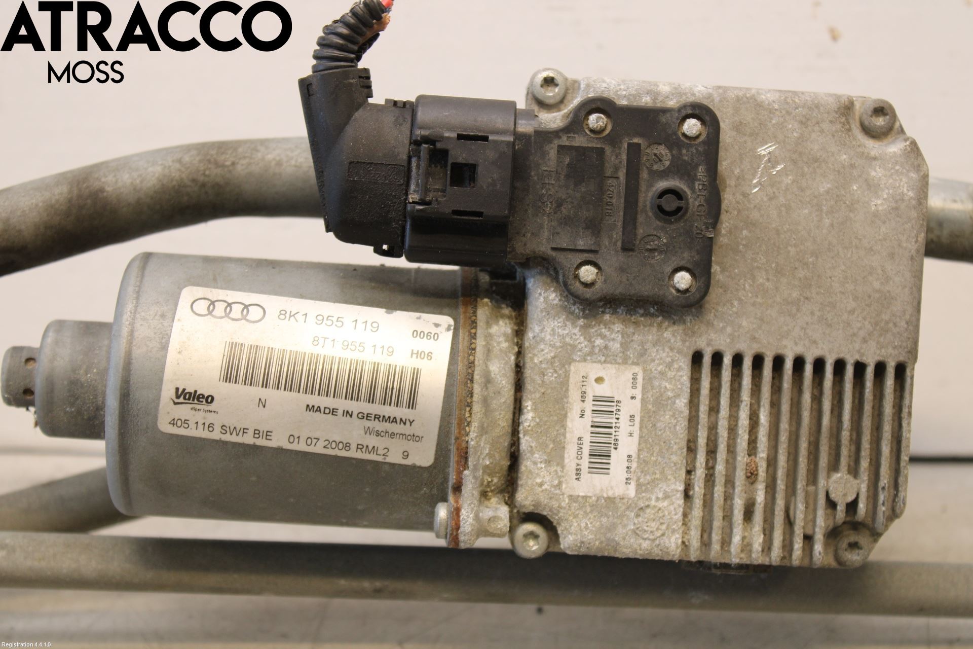 Audi A4/S4 08-11 Torkarmotor Vindruta