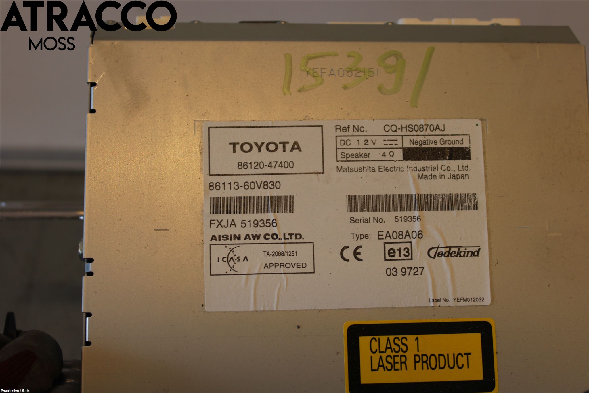 Toyota PRIUS ZVW30 09-20 Radio