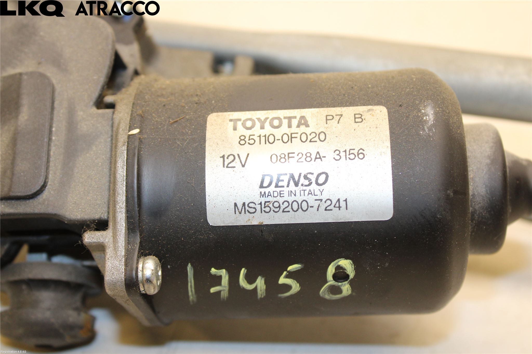 Toyota COROLLA VERSO 04-07 Torkarmotor Vindruta