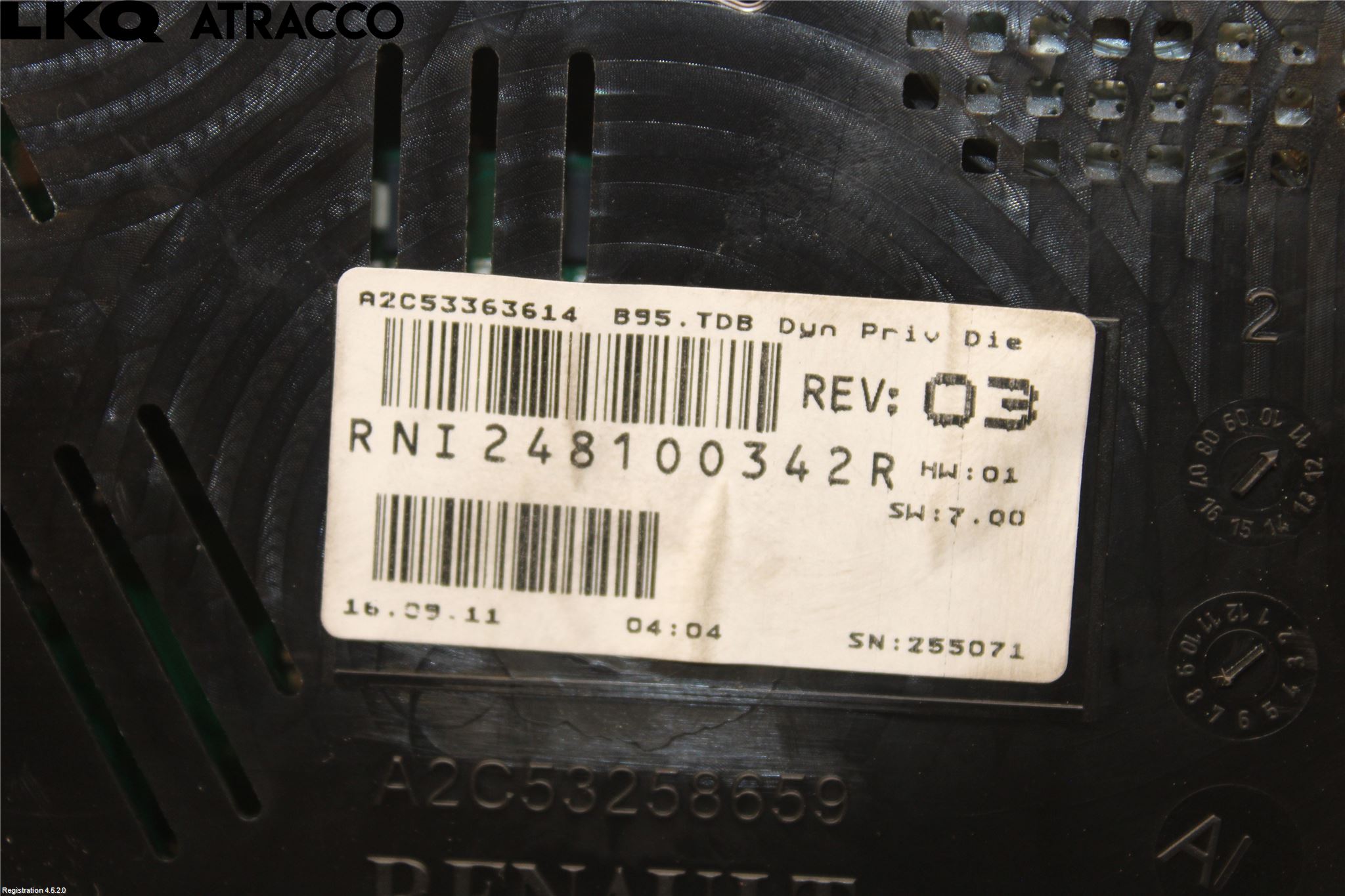 Renault MEGANE III 09-15 Instrument Komb