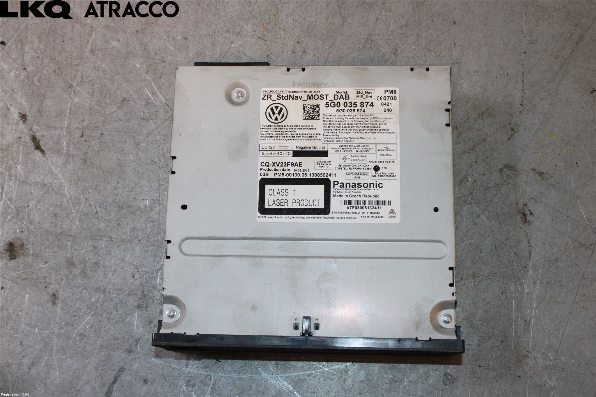 Volkswagen VW GOLF / E-GOLF VII 13-20 Cd Radio - Multimediapanel