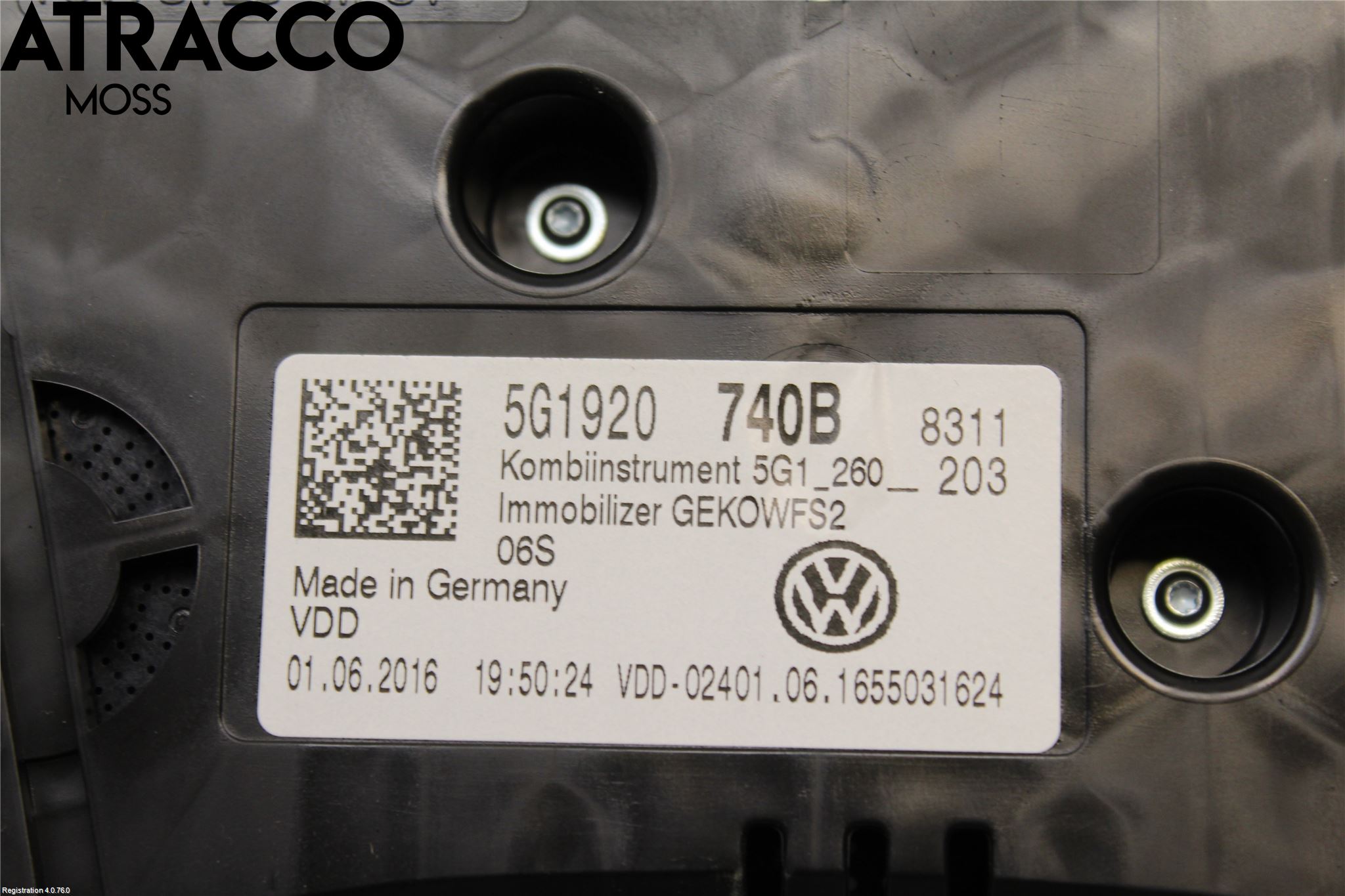 Volkswagen VW GOLF / E-GOLF VII 13-20 Instrument Komb