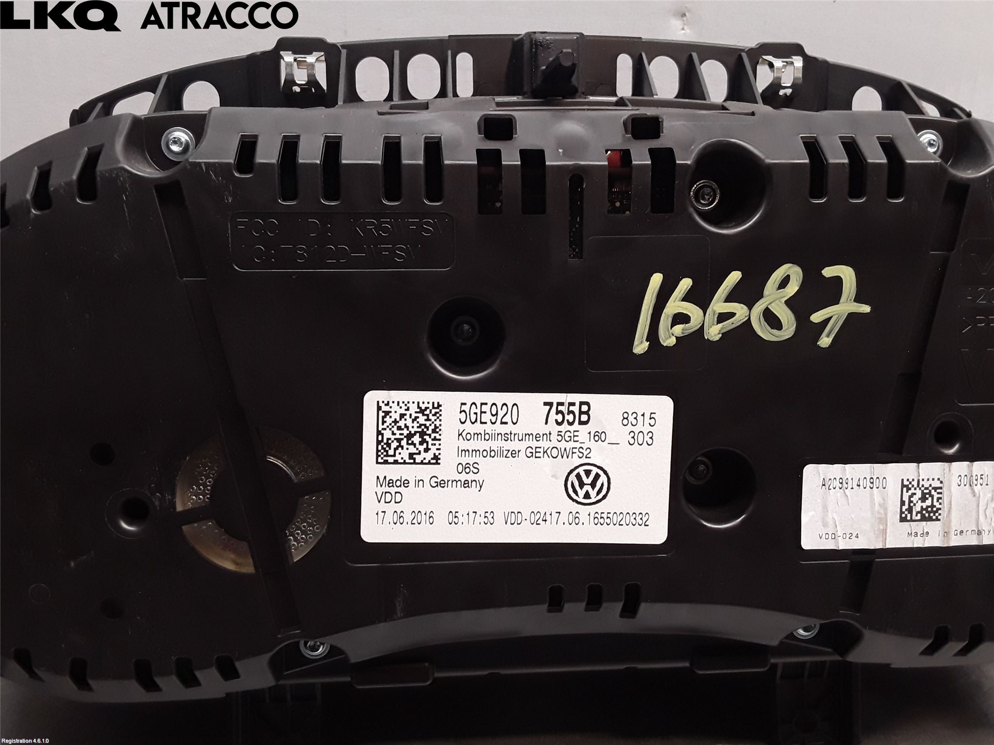 Volkswagen VW GOLF / E-GOLF VII 13-20 Instrument Komb