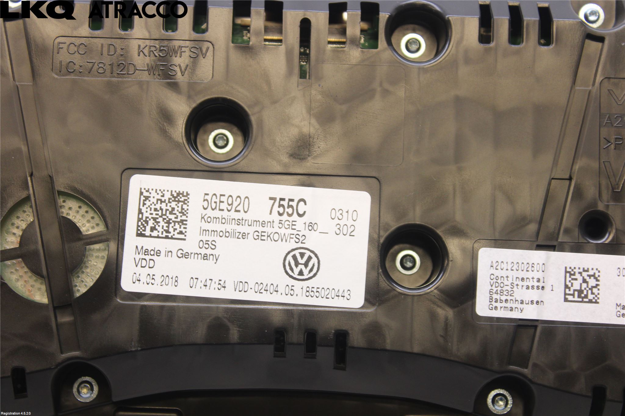 Volkswagen VW GOLF / E-GOLF VII 13-20 Instrument Komb