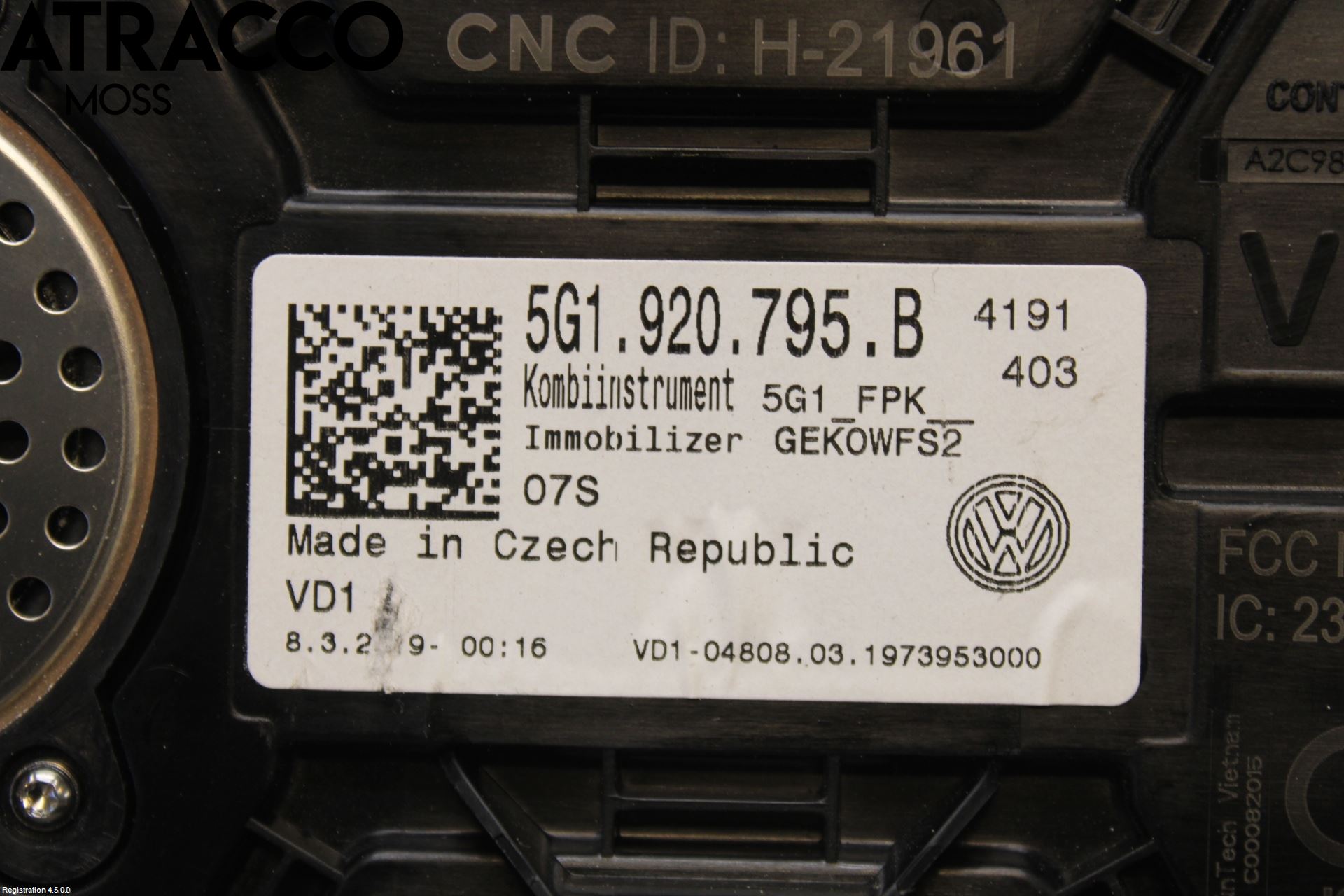 Volkswagen VW GOLF / E-GOLF VII 13-20 Instrument Komb