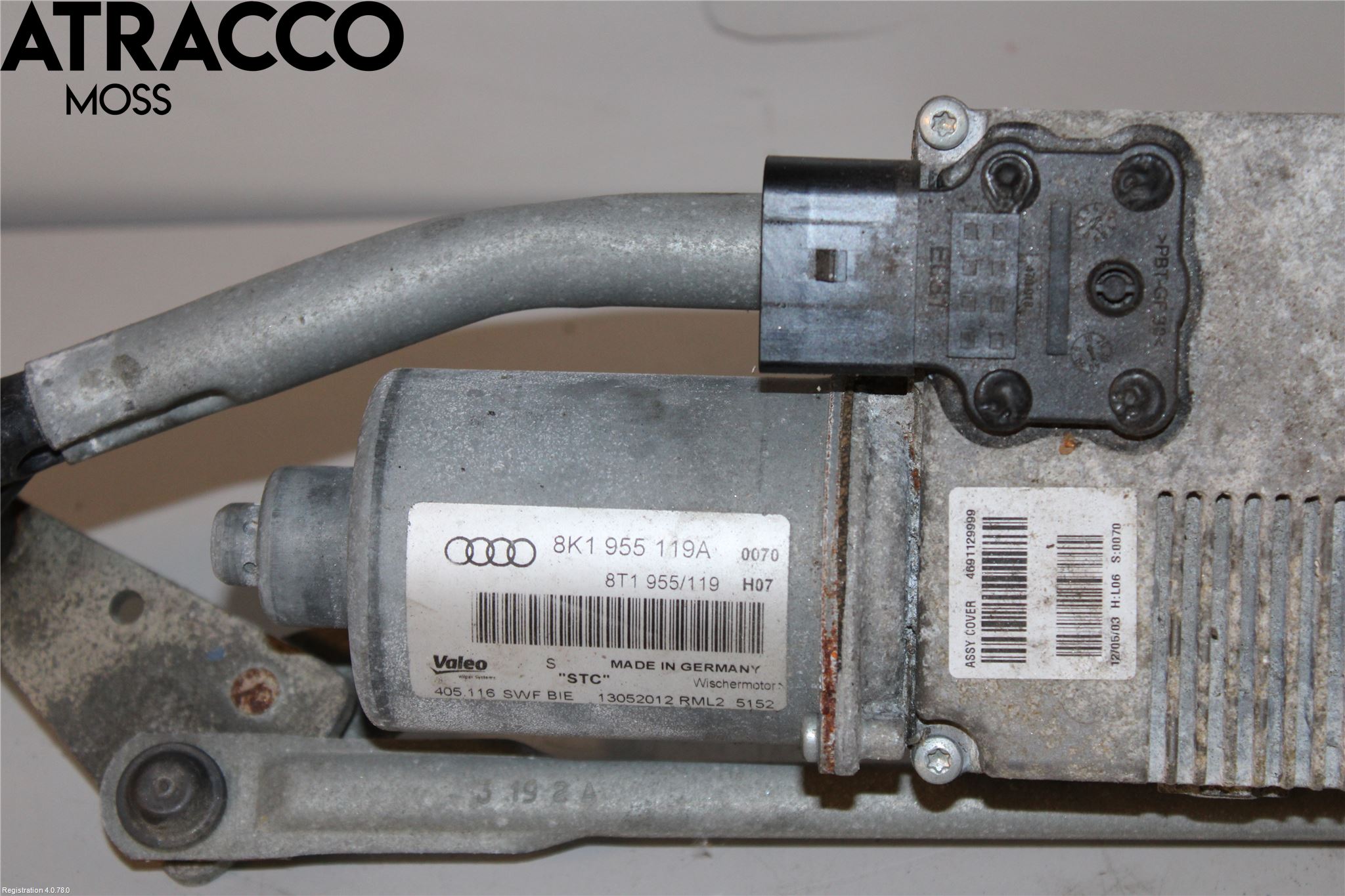 Audi A4/S4 08-11 Torkarmotor Vindruta