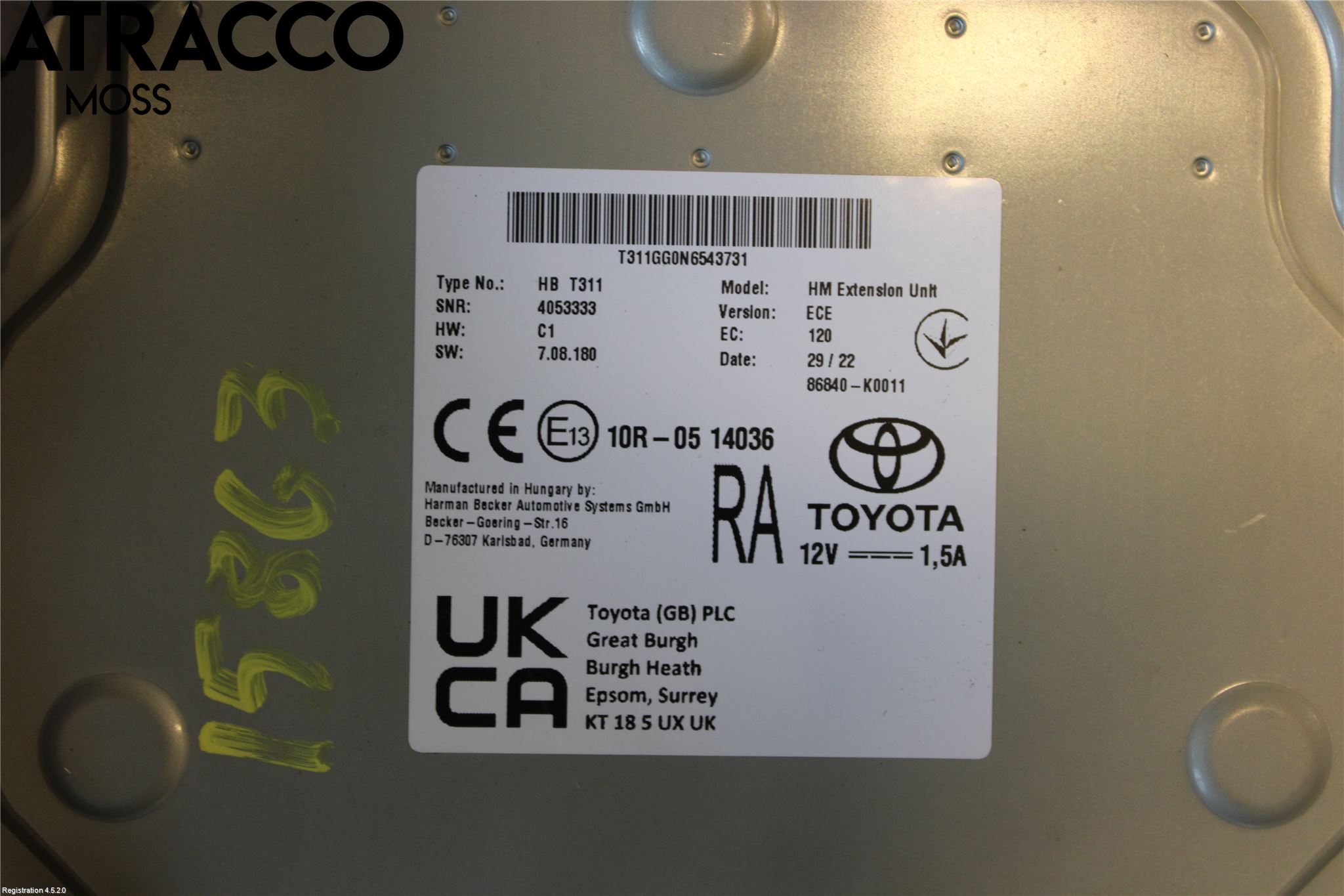 Toyota RAV4 19- Styrenhet Övrigt