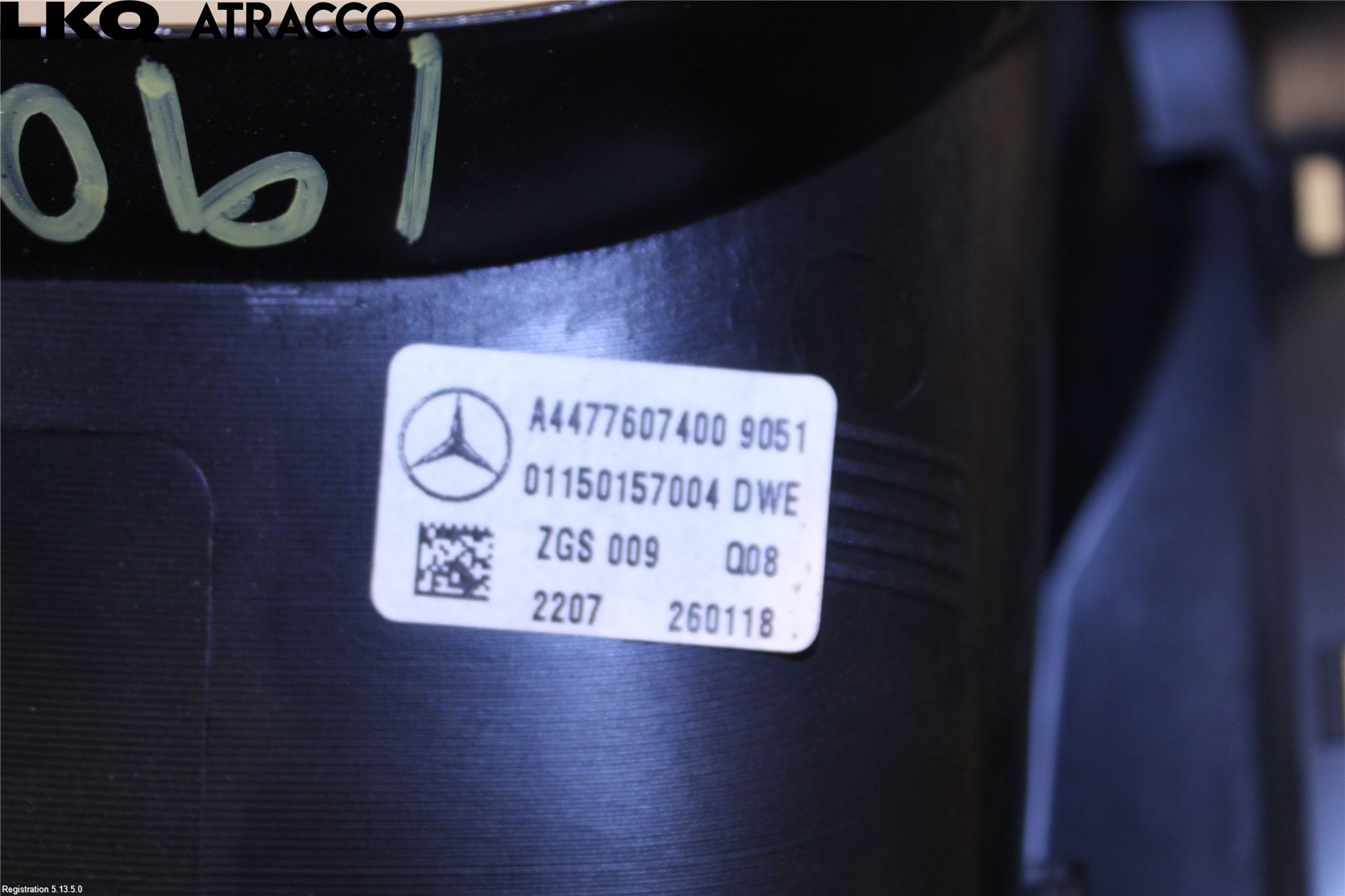 Mercedes-Benz MB VITO/V-KLASS (W640,W447,W448) 14- Dörrhandtag Inre Vä