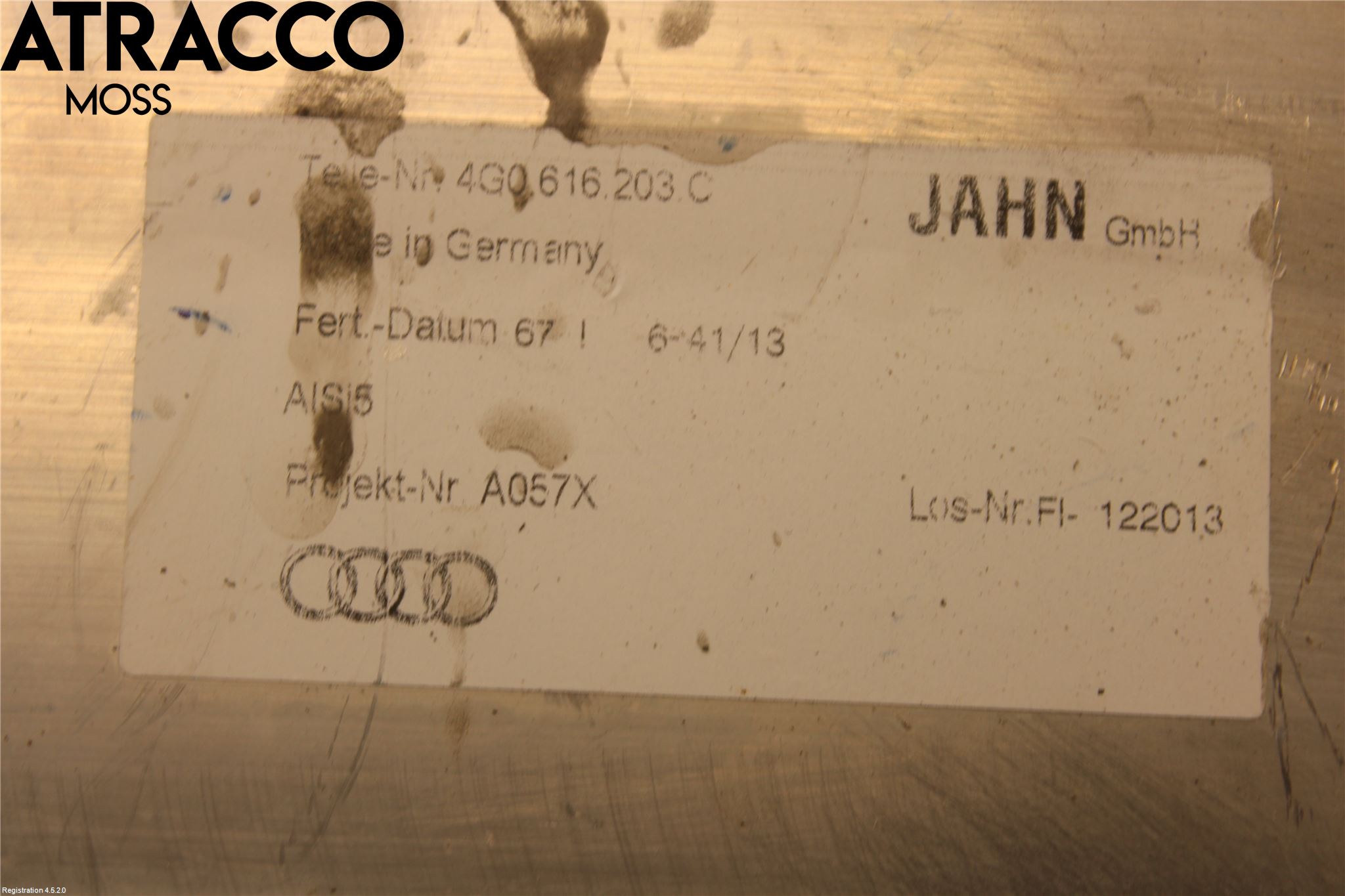 Audi A6 ALLROAD 12-18 Nivå/Luftförändring Trycktank
