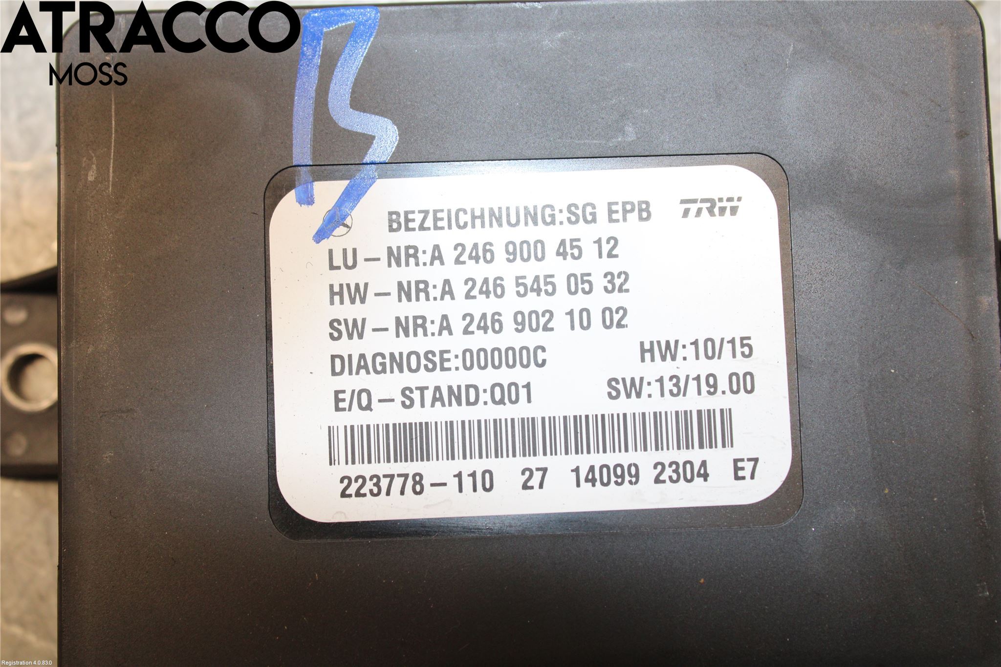 Mercedes-Benz MB GLA-KLASS (X156) 13-20 Styrenhet Parkbroms Epb