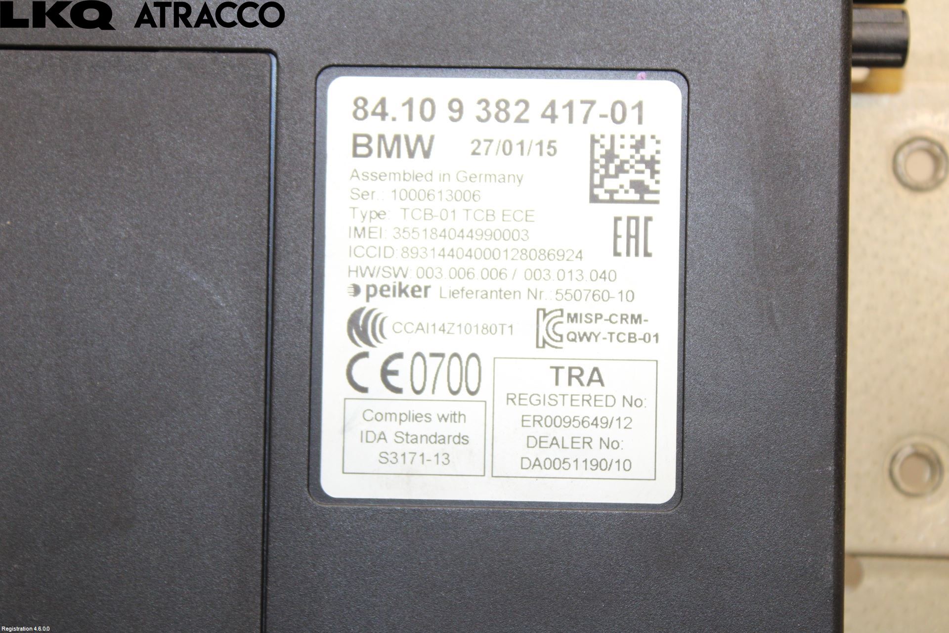 BMW 3 E90/91 SED/TOU 05-12 Styrenhet Övrigt