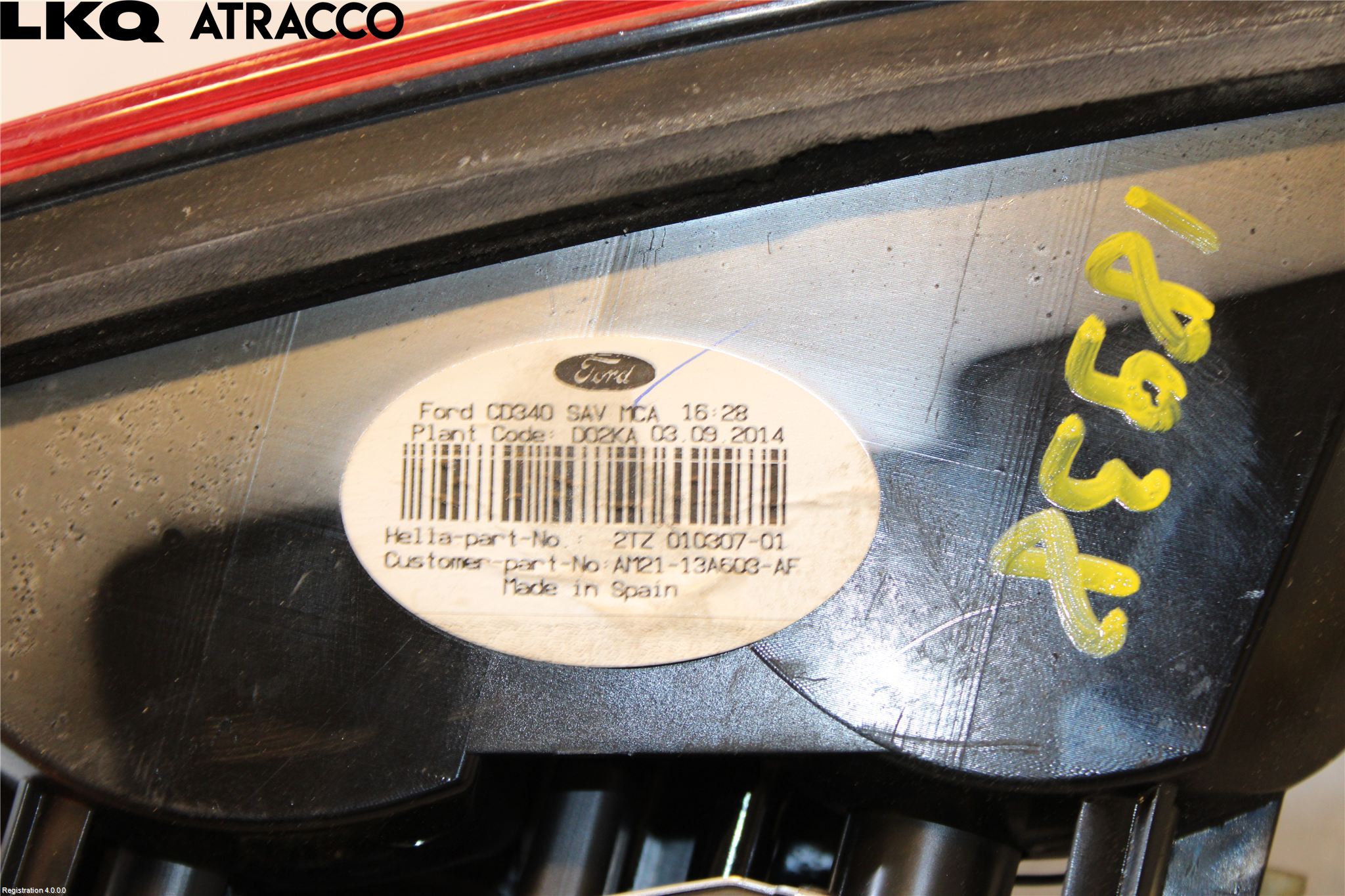 Ford S-MAX 06-15 Bakljus Lucka Hö