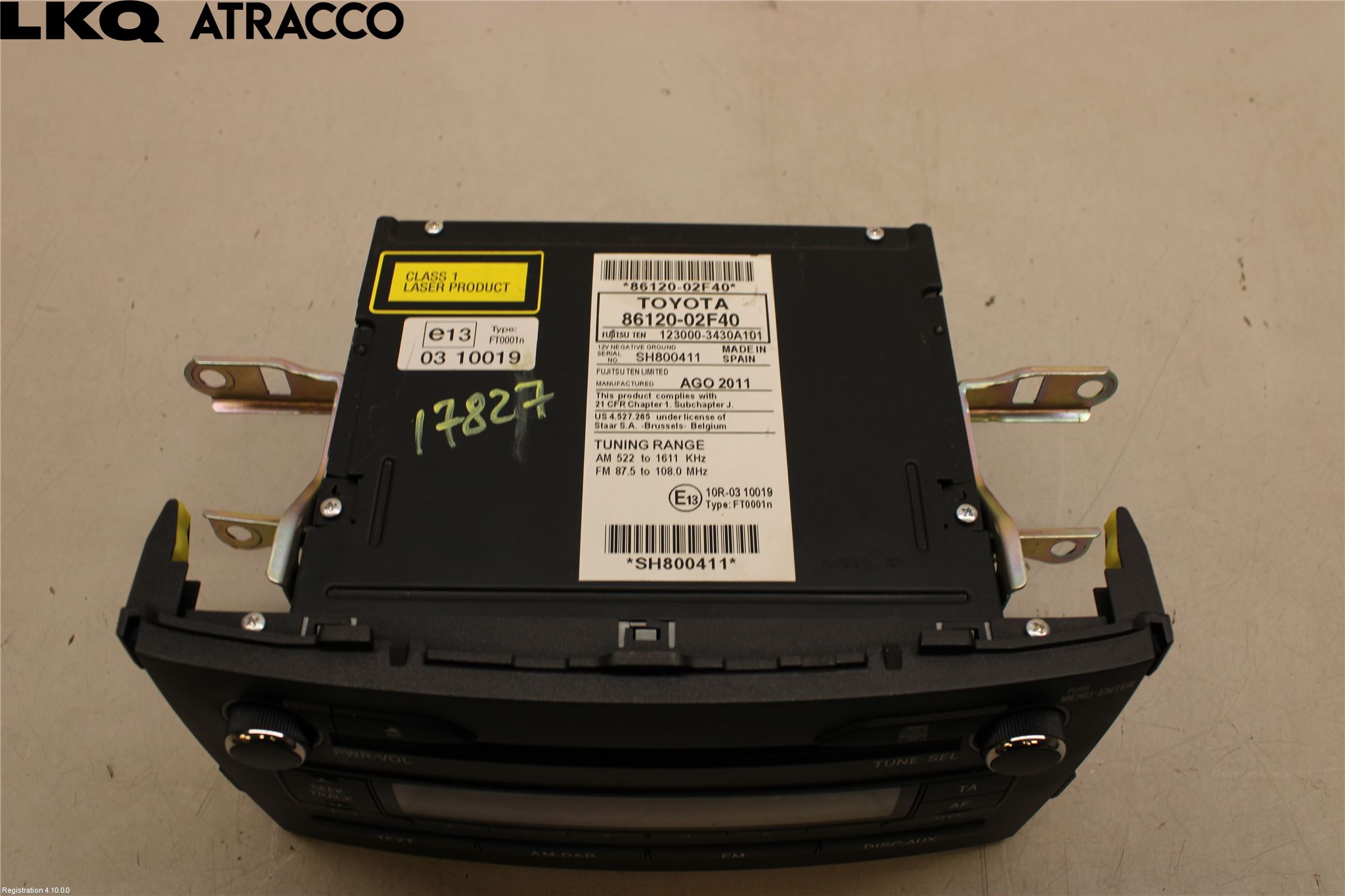 Toyota AURIS 10-12 Cd Radio - Multimediapanel