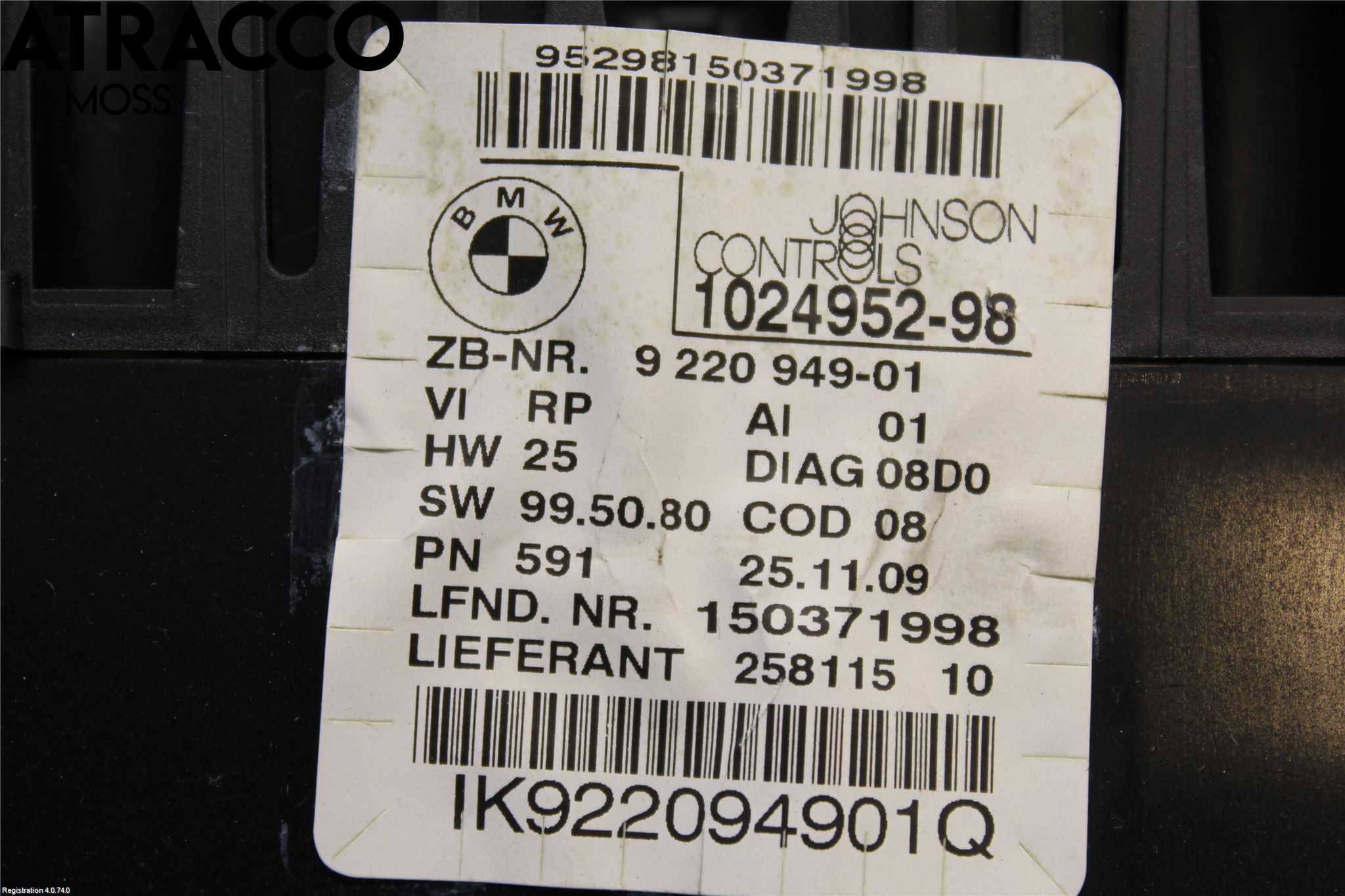 BMW 1 E87/81 5D/3D 03-11 Instrument Komb
