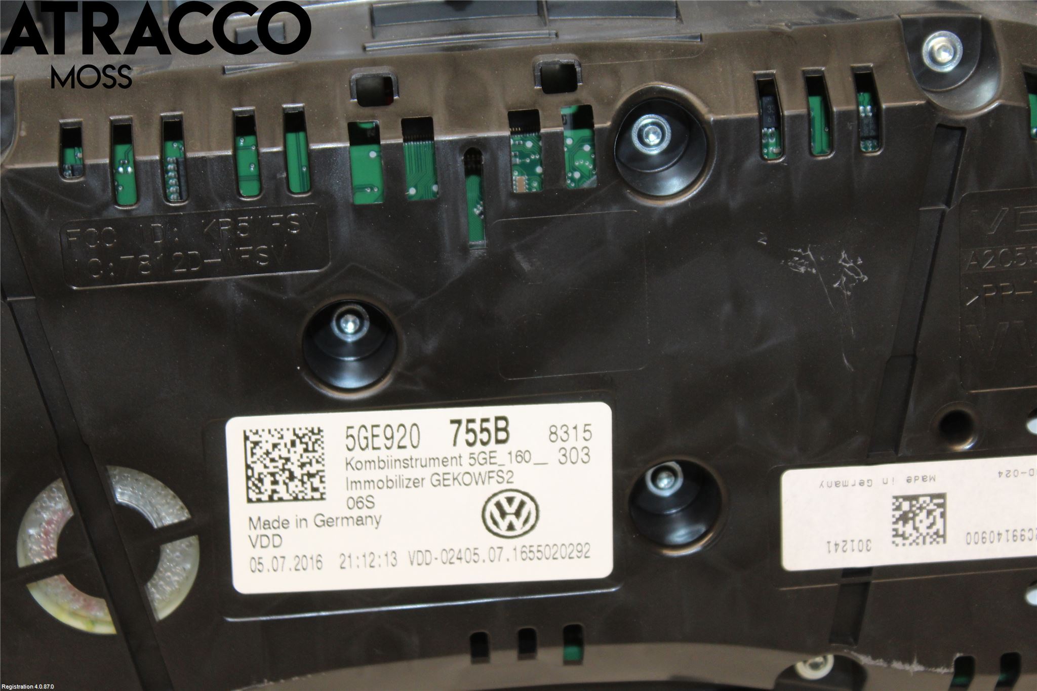 Volkswagen VW GOLF / E-GOLF VII 13-20 Instrument Komb