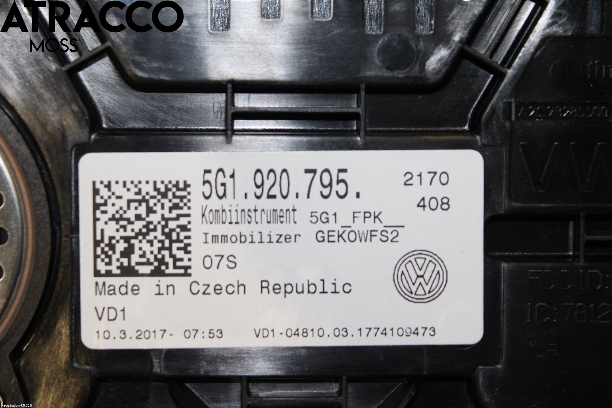 Volkswagen VW GOLF / E-GOLF VII 13-20 Instrument Komb