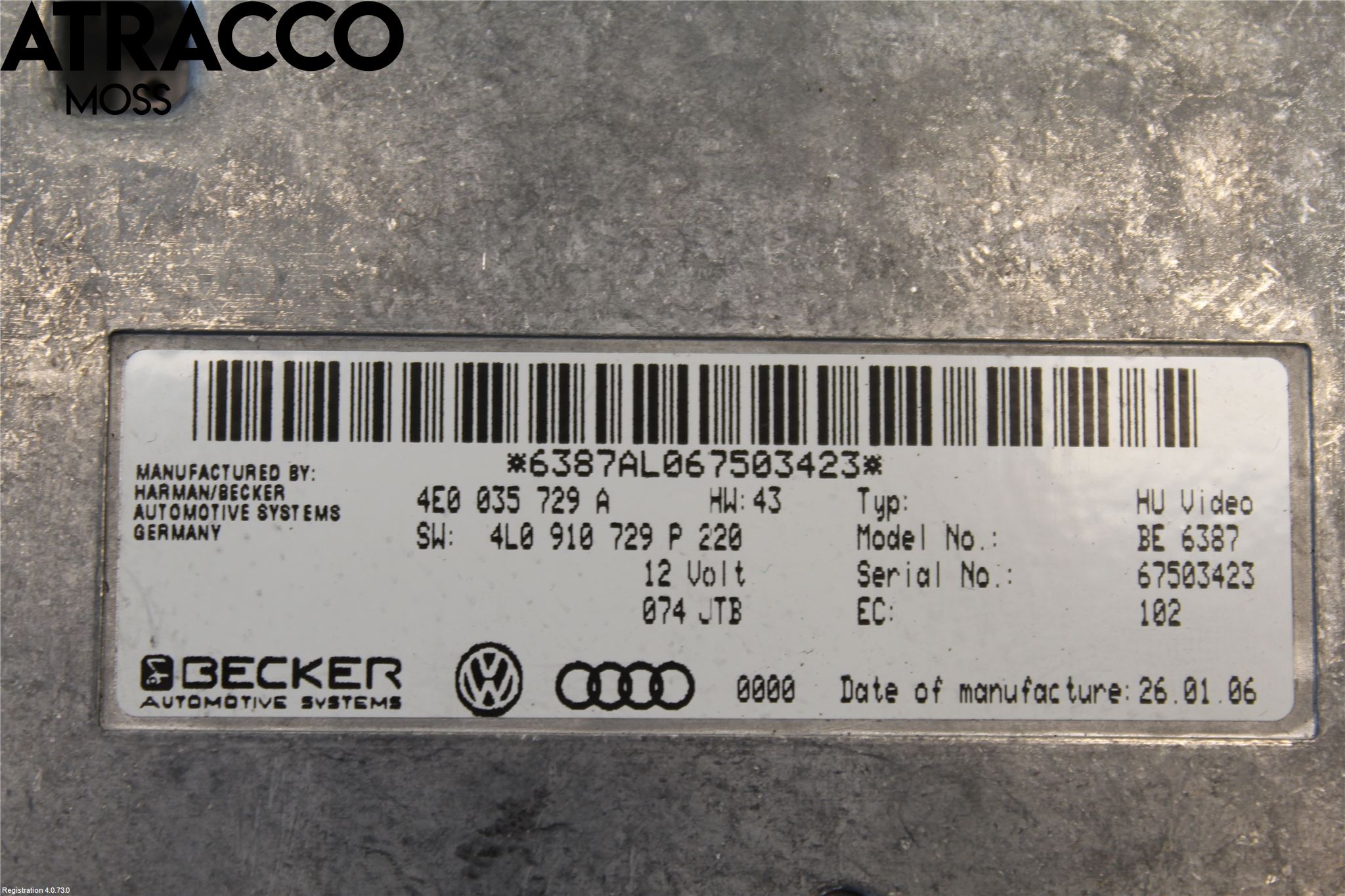 Audi Q7/SQ7 Styrenhet Övrigt