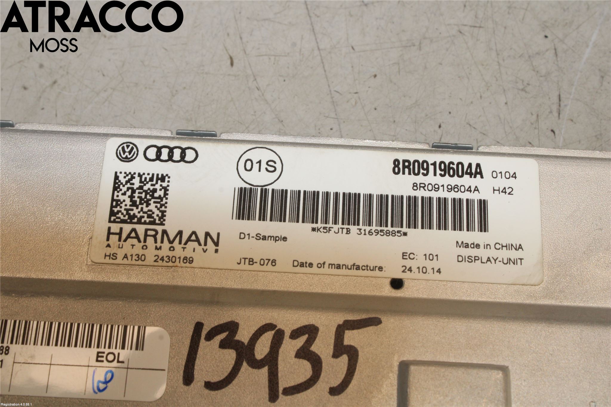 Audi A4/S4 08-11 Multifunktionsdisplay