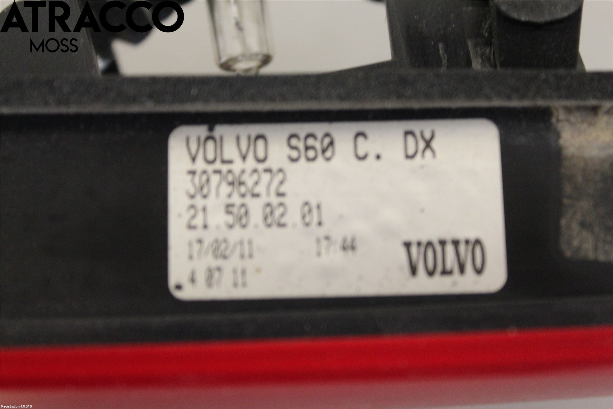 Volvo S60 11-13 Bakljus Lucka Hö