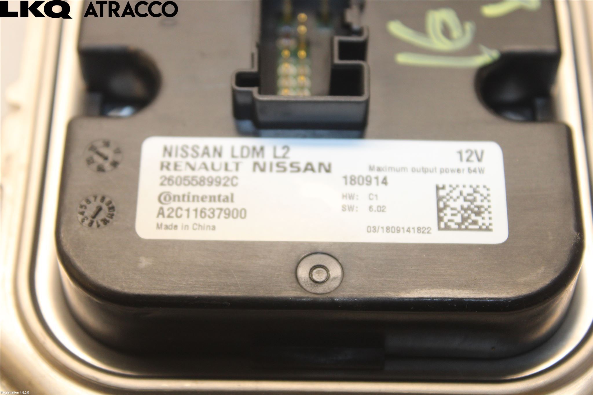 Nissan LEAF 18- Styrenhet Strålkastare
