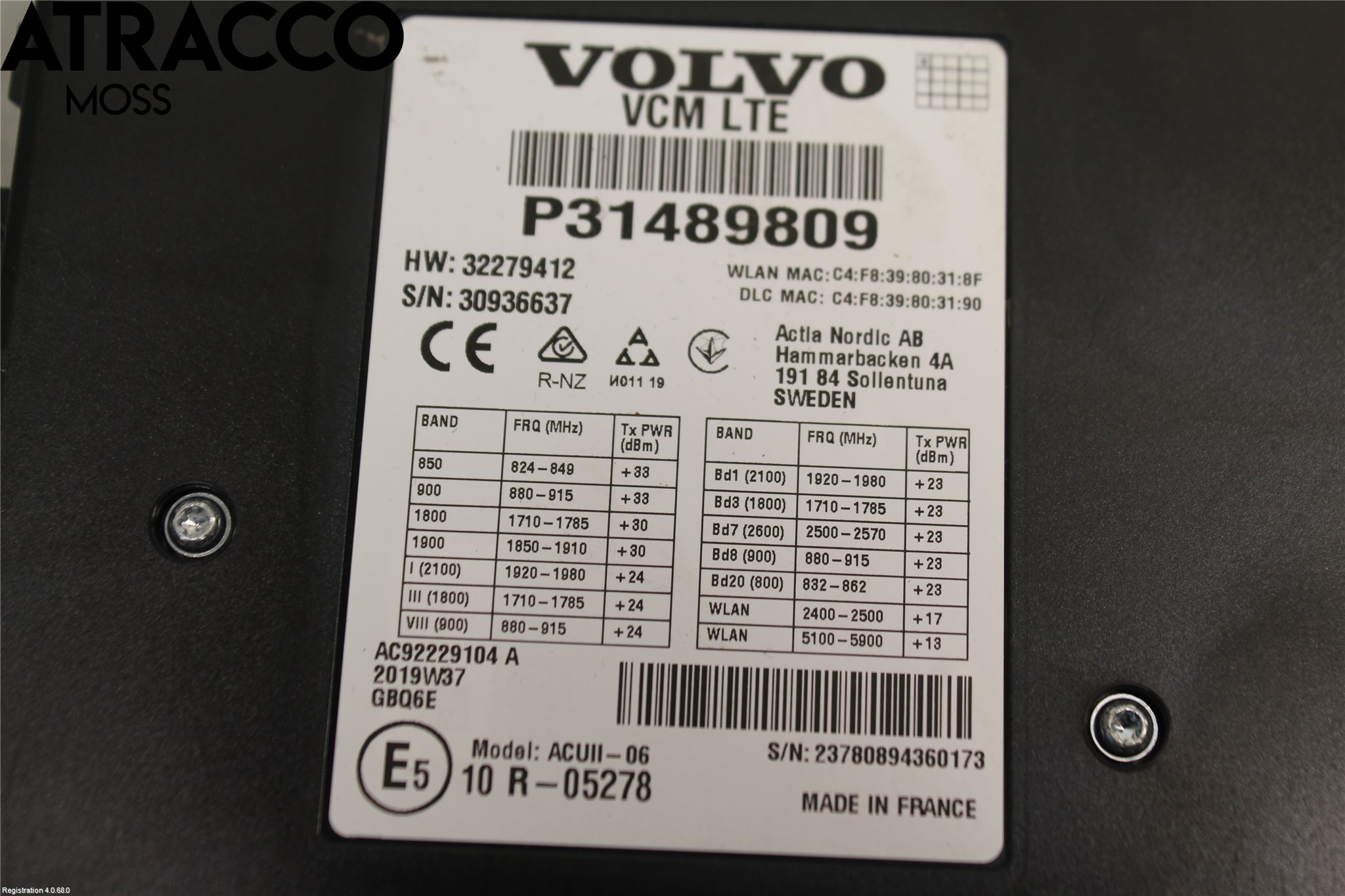 Volvo V90 17->> Styrenhet Övrigt