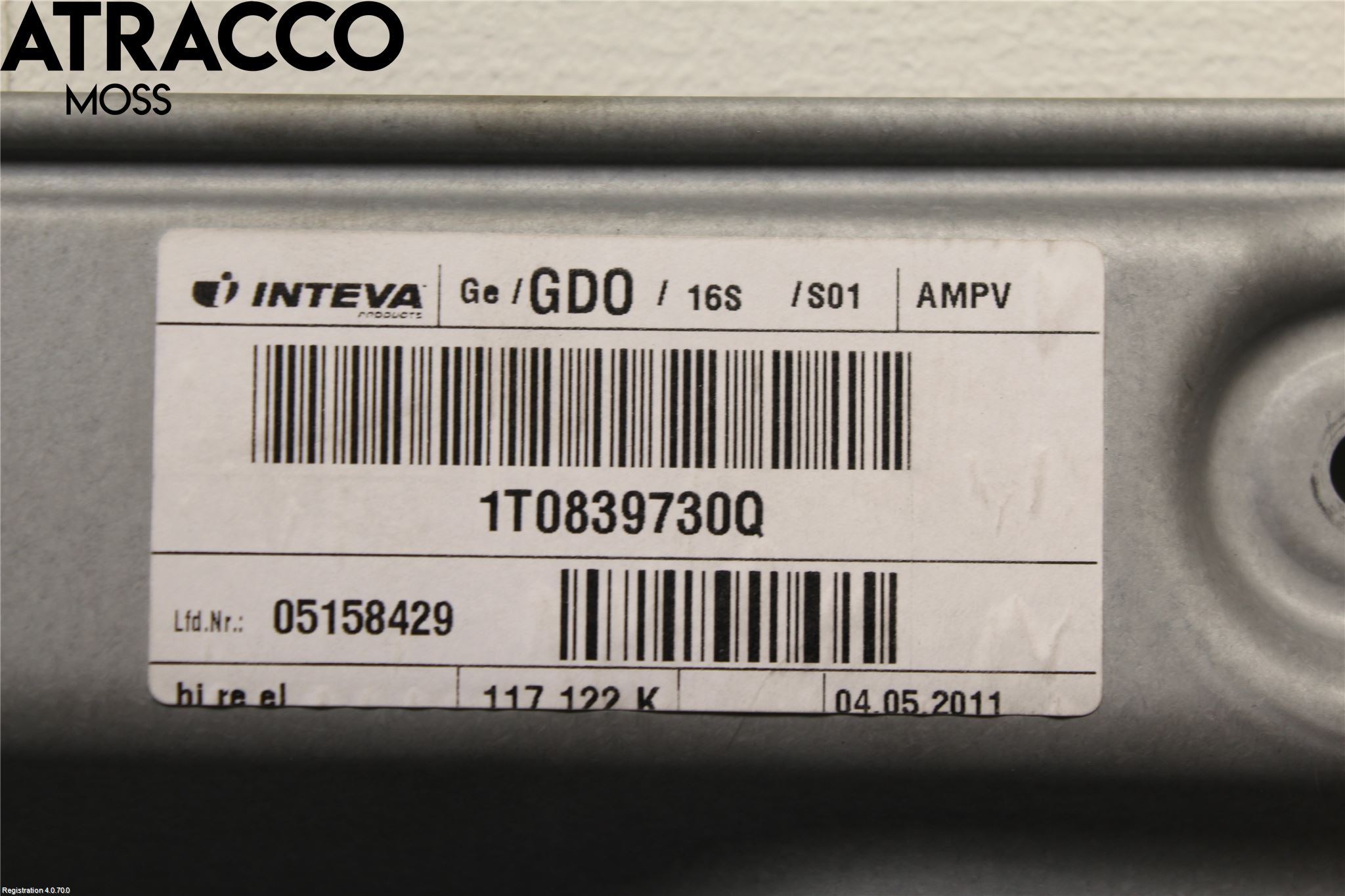 Volkswagen VW TOURAN 10-15 Fönsterhissmekanism